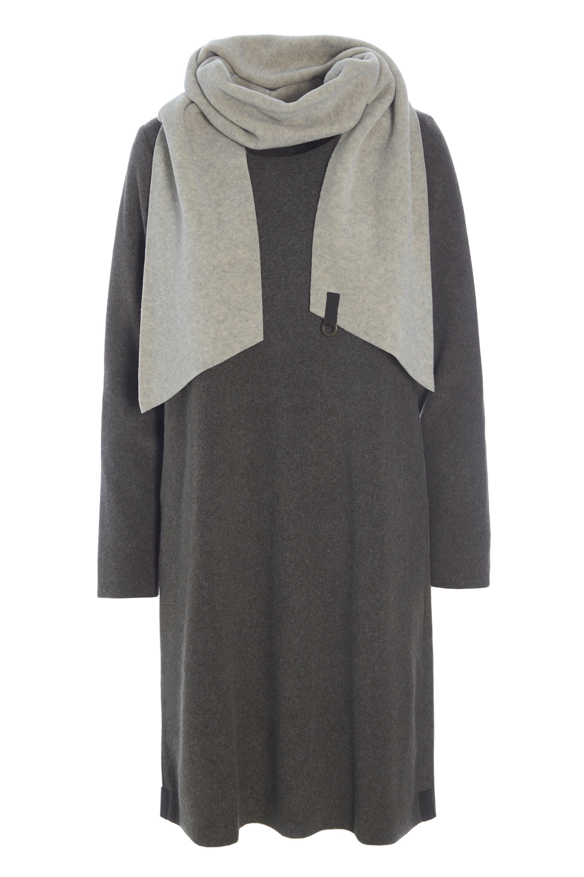 HENRIETTE STEFFENSEN COPENHAGEN DRESS WITH SCARF - 3226 KJOLER BARK/SAND 646