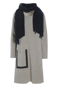 DRESS WITH SCARF - 3237 - SAND