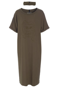 DRESS W/ GREEN PRINT - 98037P - BARK