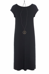 DRESS W/JEWELRY - 98057 - BLACK