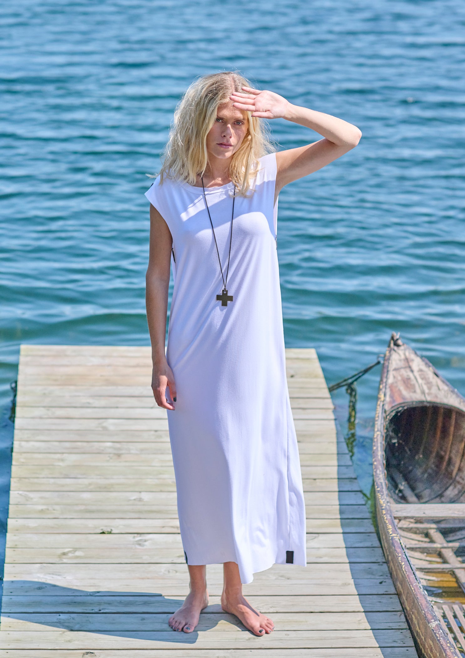 HENRIETTE STEFFENSEN COPENHAGEN DRESS W/JEWLRY - 98044 KJOLER WHITE 816
