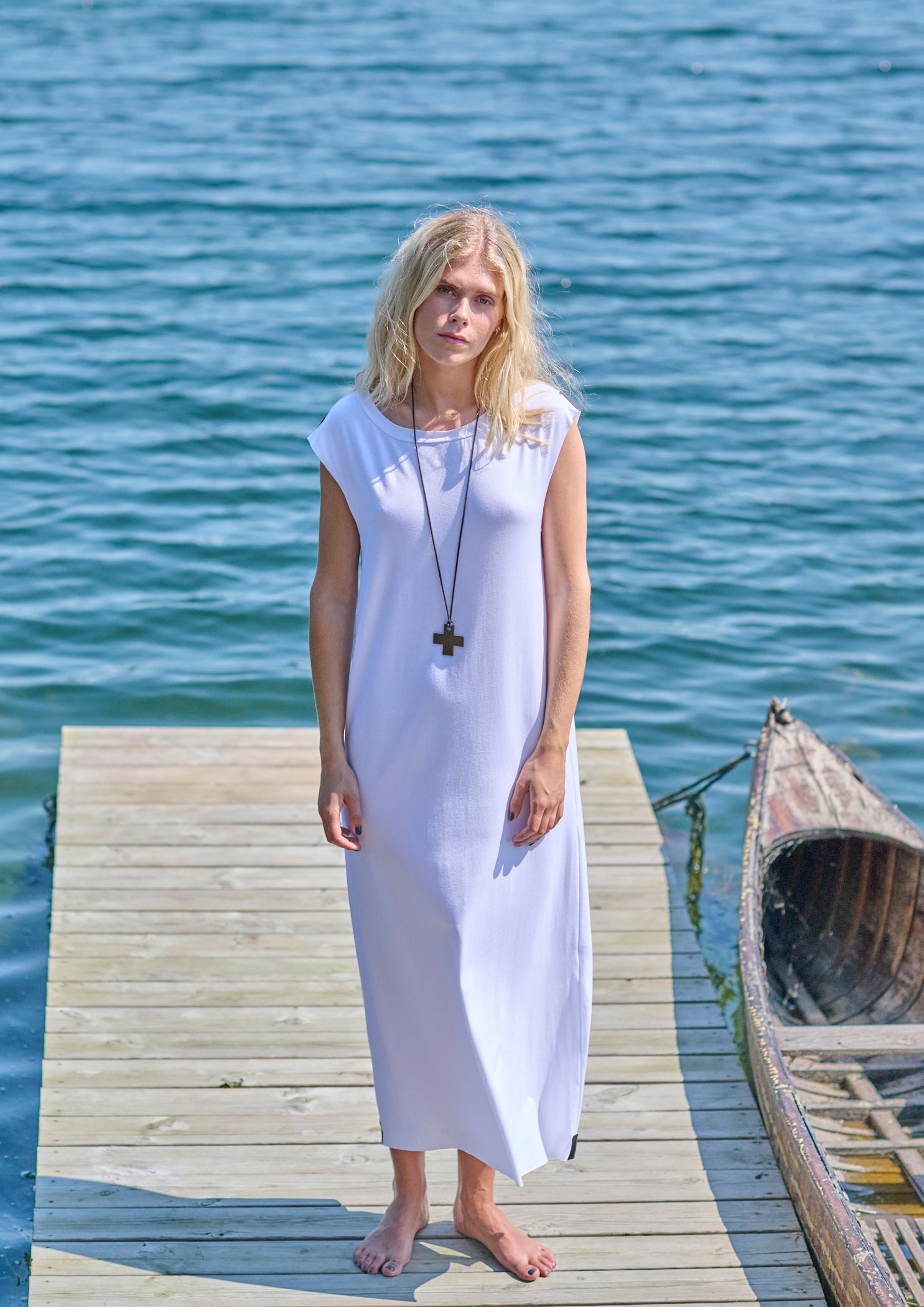 HENRIETTE STEFFENSEN COPENHAGEN DRESS W/JEWLRY - 98044 KJOLER WHITE 816