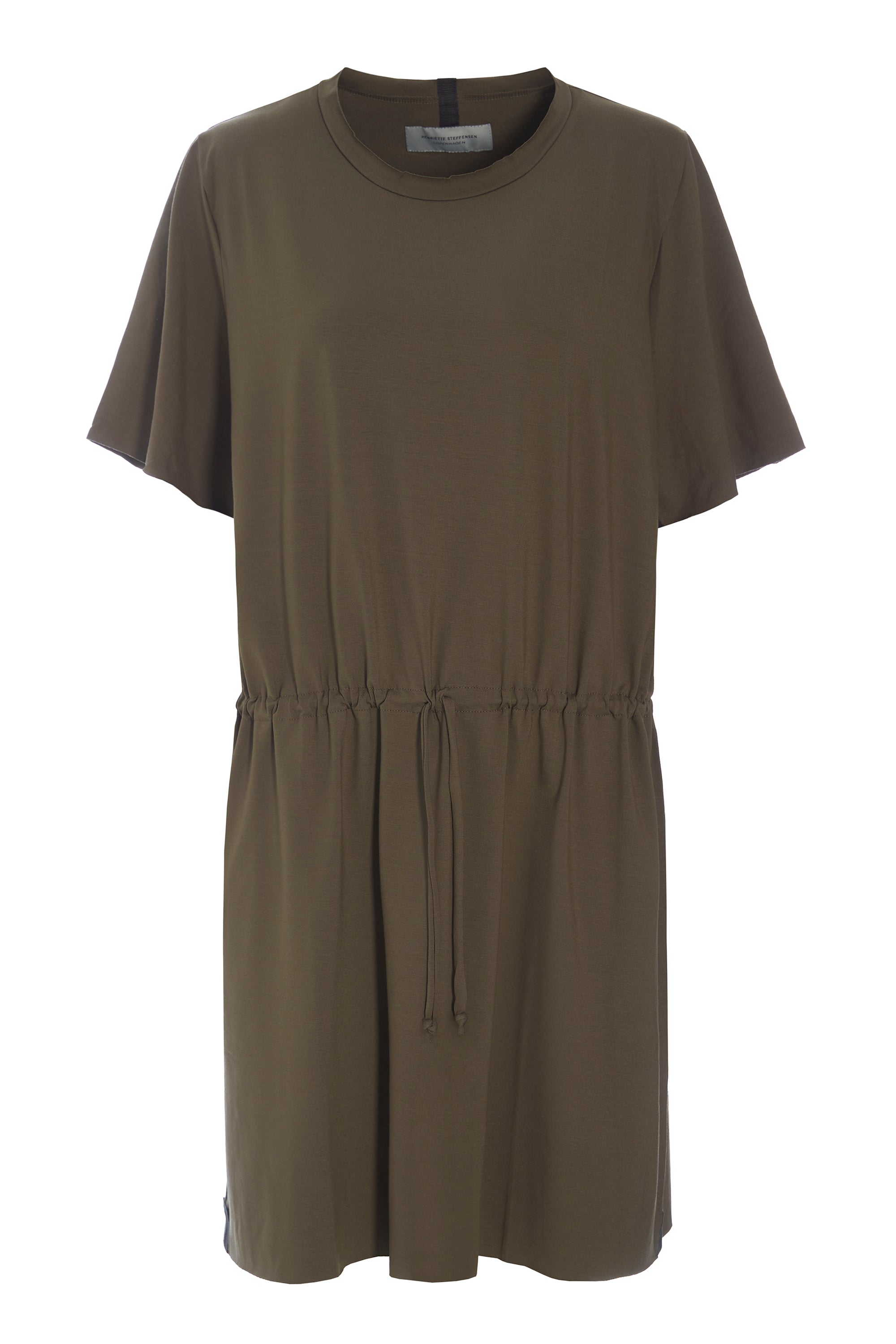 HENRIETTE STEFFENSEN COPENHAGEN DRESS W/WAISTBAND - 98036 KJOLER BARK 320