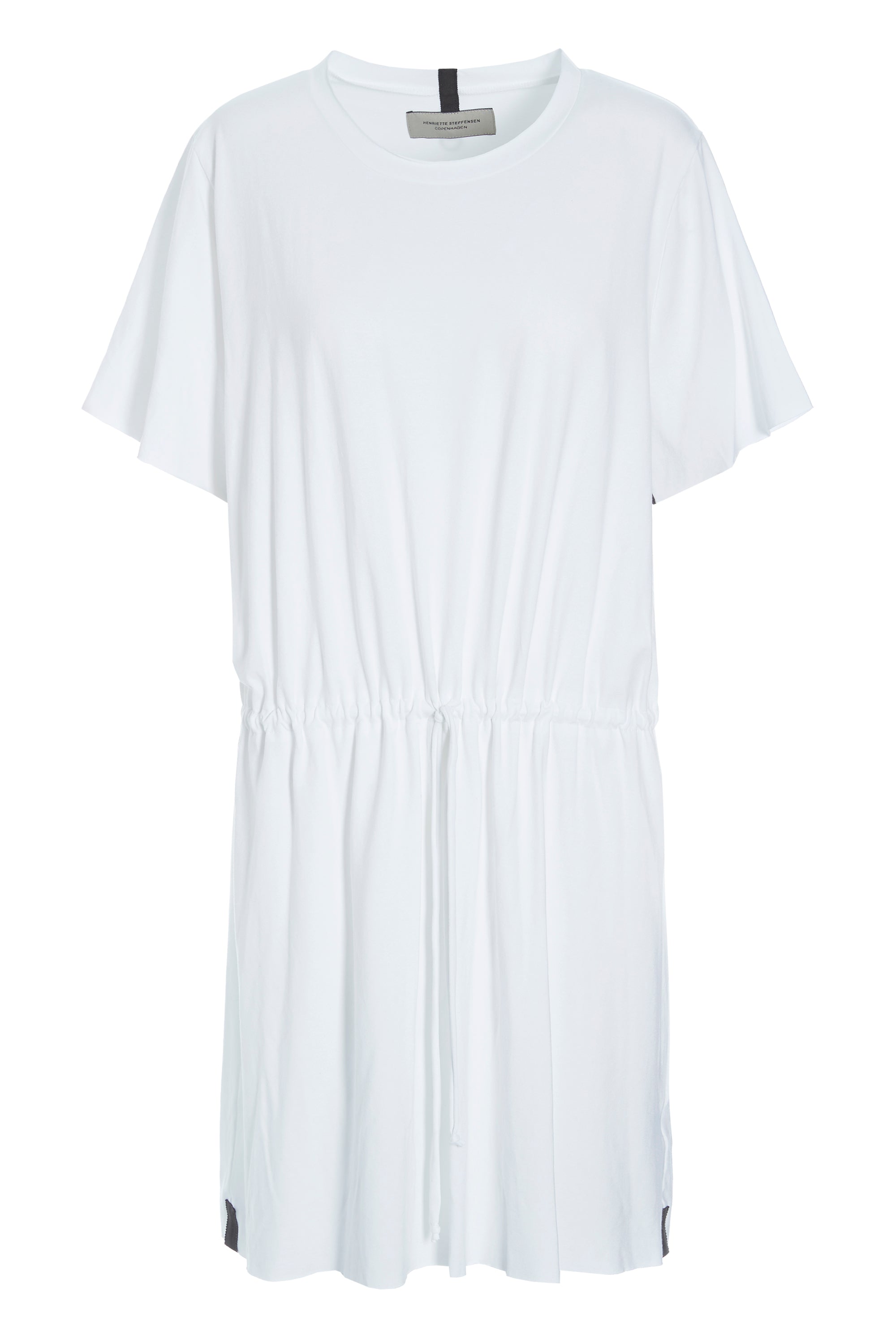 HENRIETTE STEFFENSEN COPENHAGEN DRESS W/WAISTBAND - 98036 KJOLER WHITE 816