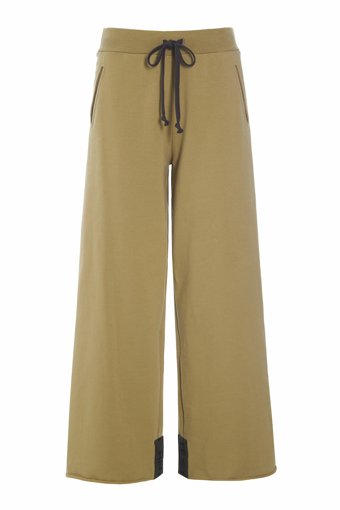 HENRIETTE STEFFENSEN COPENHAGEN FLARE SWEAT PANTS - 72012 BUKSER OLIVE 655