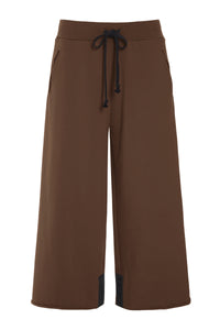 FLARE SWEAT PANTS 3/4 - 72016 - CHOCOLATE
