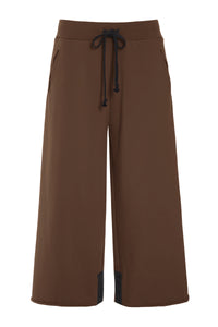 FLARE SWEAT PANTS 3/4 - 72016 - CHOKOLATE