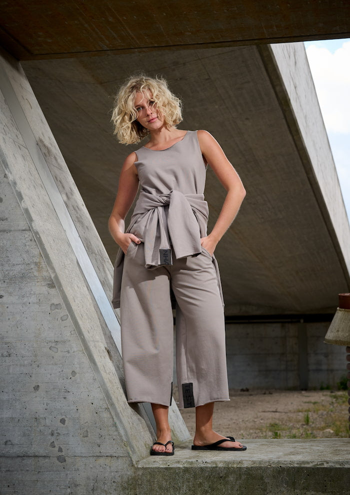 HENRIETTE STEFFENSEN COPENHAGEN FLARE SWEAT PANTS 3/4 - 72016 BUKSER ELEPHANT 654