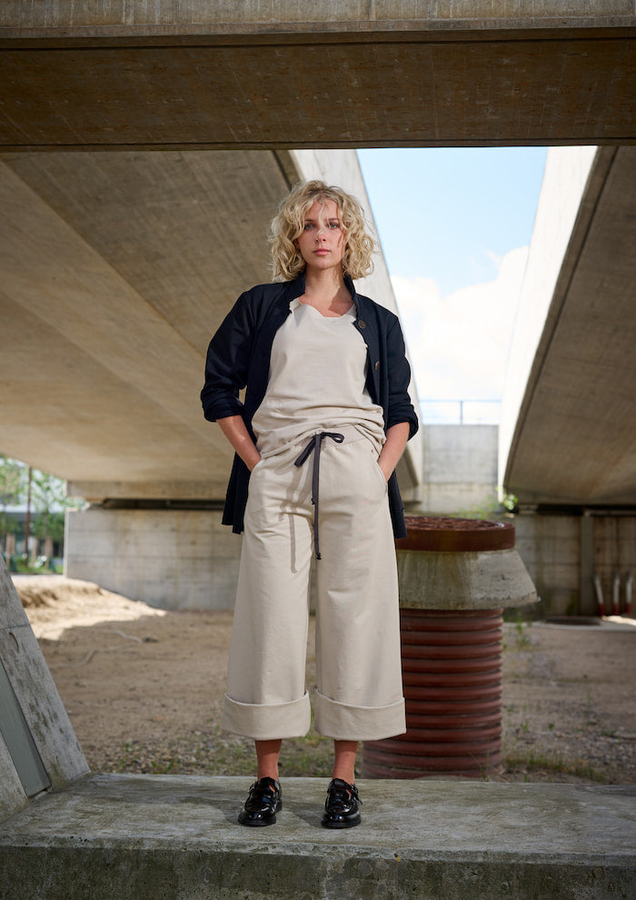 HENRIETTE STEFFENSEN COPENHAGEN FLARE SWEAT PANTS 3/4 - 72016 BUKSER KIT 831