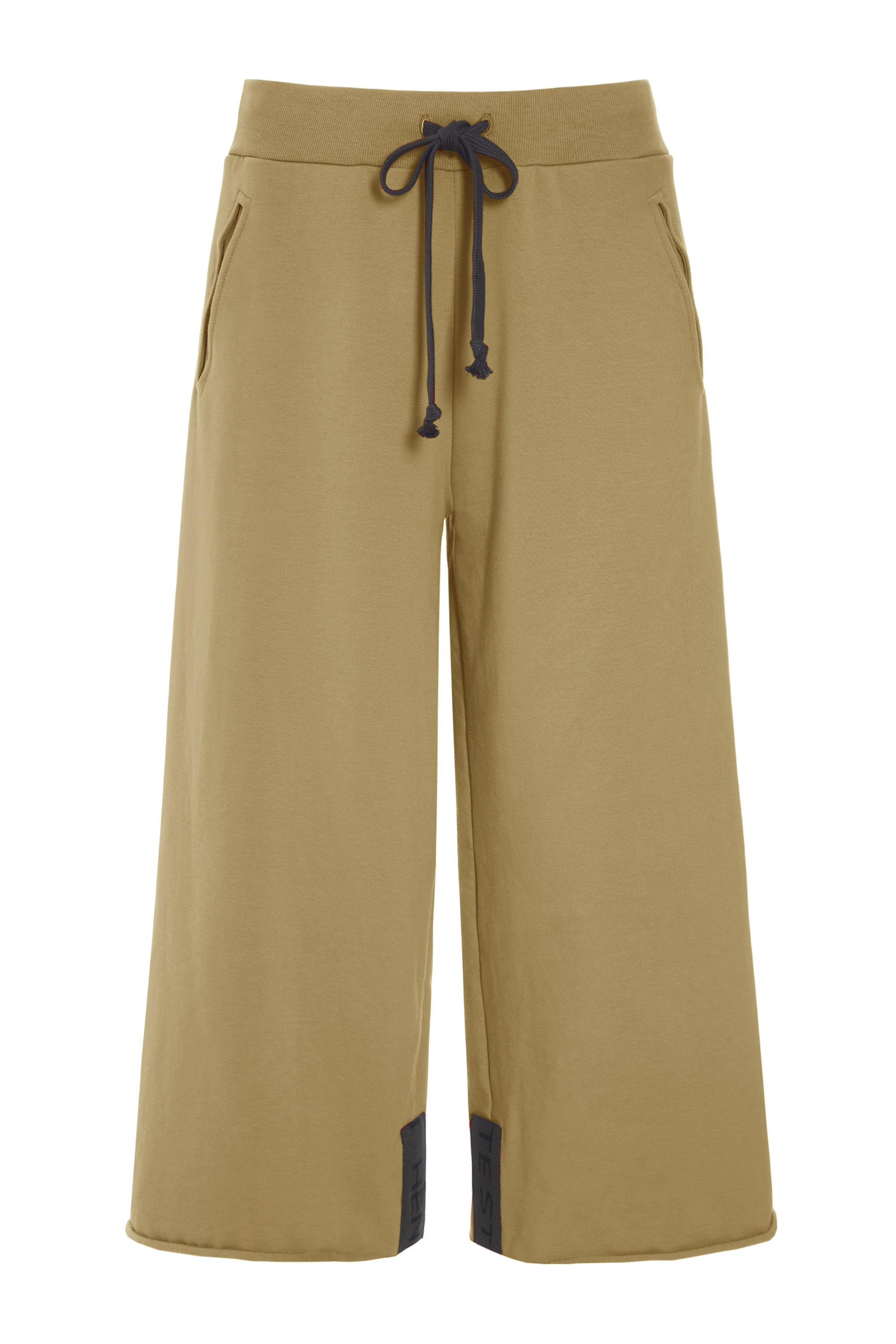 HENRIETTE STEFFENSEN COPENHAGEN FLARE SWEAT PANTS 3/4 - 72016 BUKSER OLIVE 655