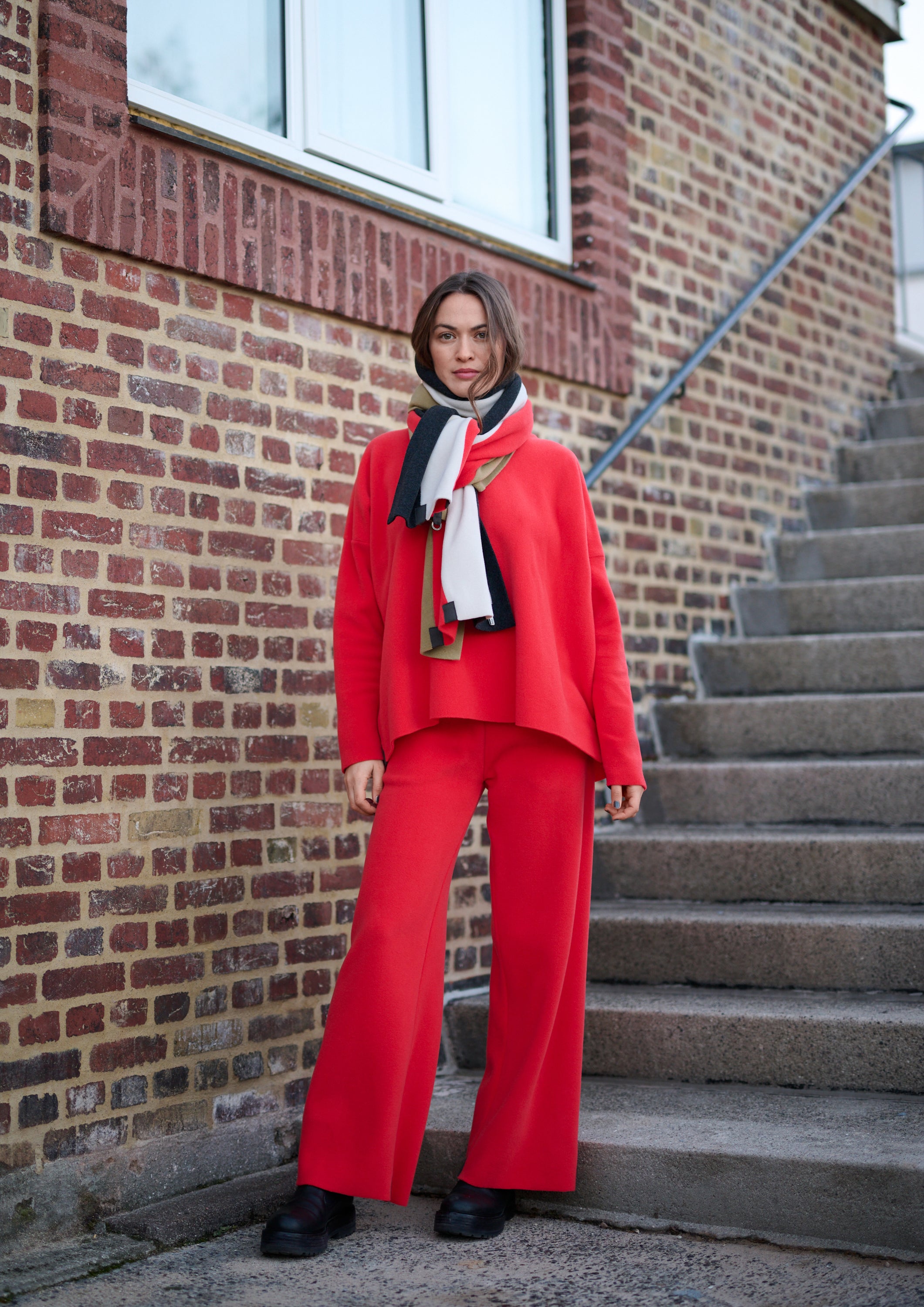 HENRIETTE STEFFENSEN COPENHAGEN FLARE TROUSERS - 2116 BUKSER TOMATO 845