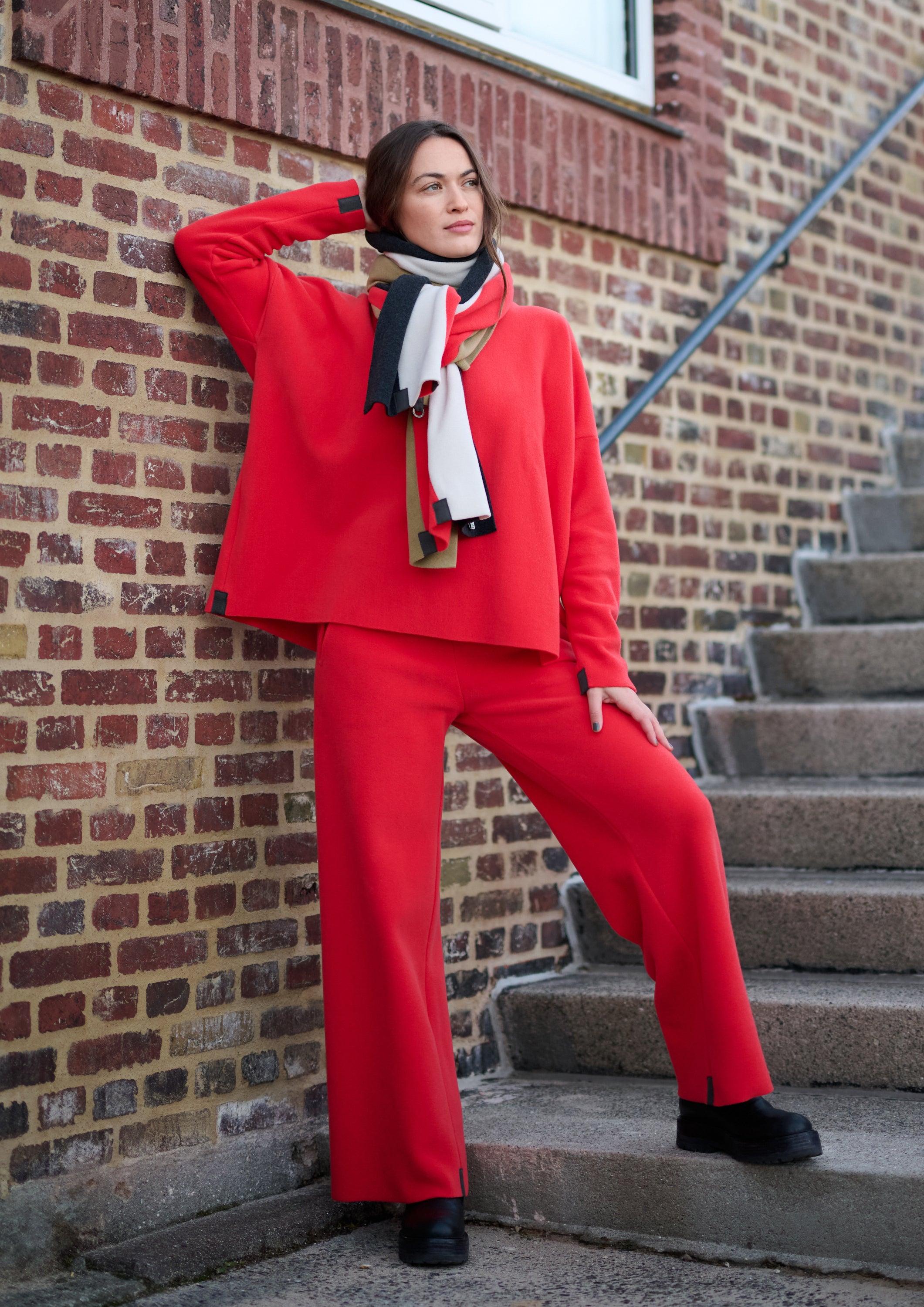 HENRIETTE STEFFENSEN COPENHAGEN FLARE TROUSERS - 2116 BUKSER TOMATO 845