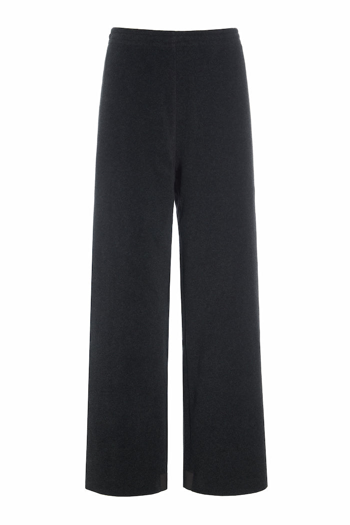 HENRIETTE STEFFENSEN COPENHAGEN FLARE TROUSERS - 2117 BUKSER SOFT BLACK 914