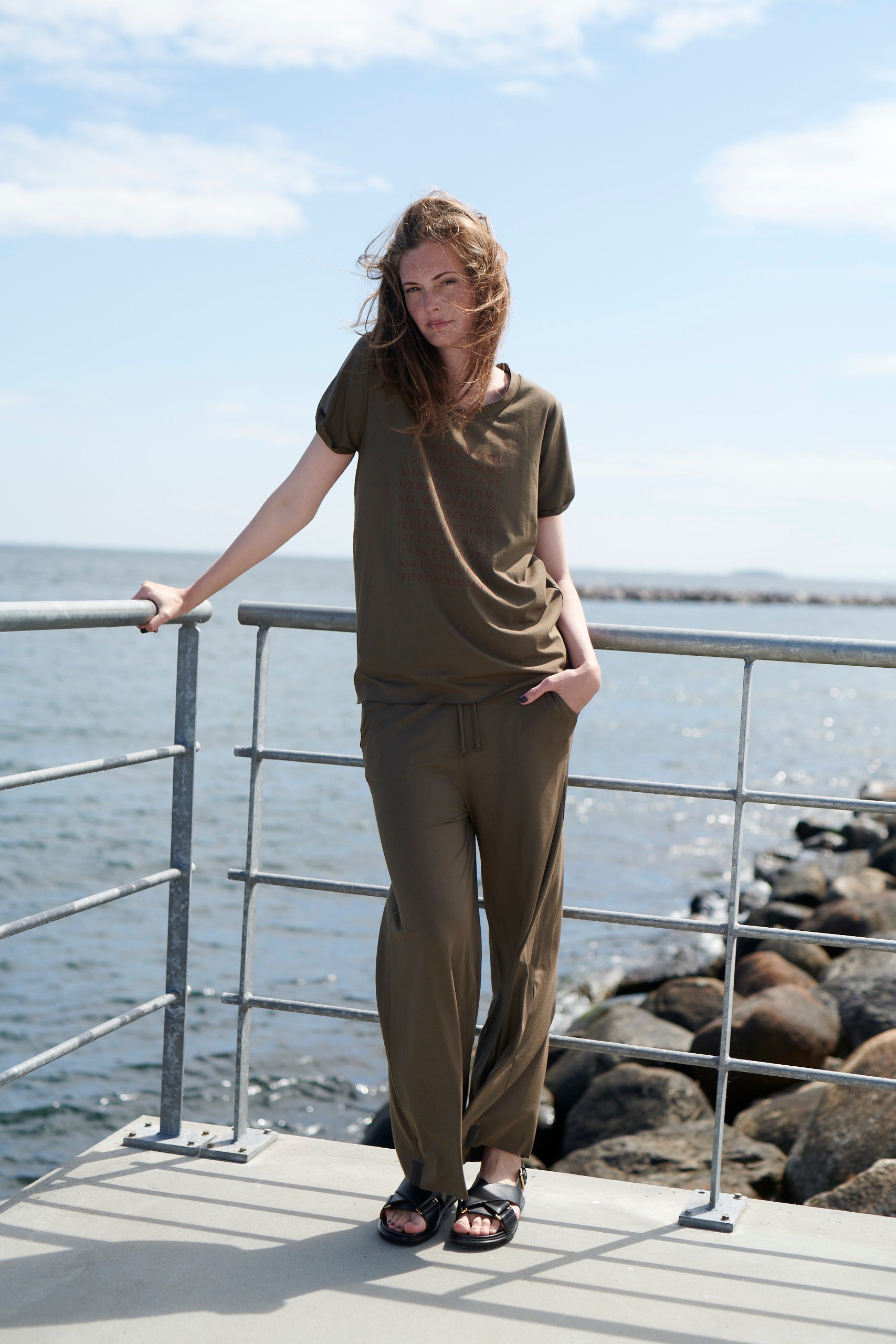HENRIETTE STEFFENSEN COPENHAGEN FLARE TROUSERS - 99013 BUKSER BARK 320