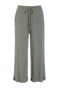 FLARE TROUSERS 3/4 - 99015 - DUSTY GREEN