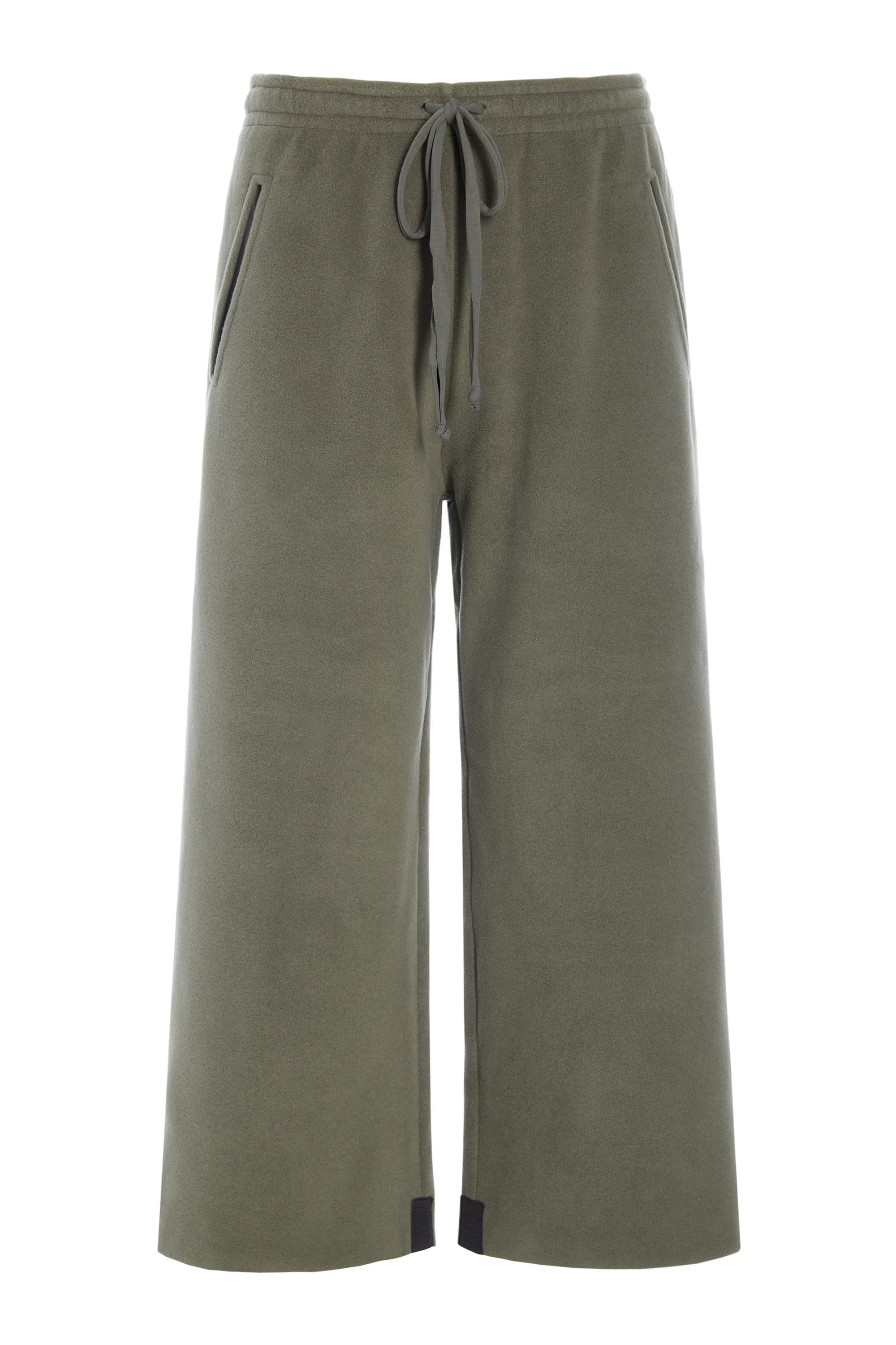 HENRIETTE STEFFENSEN COPENHAGEN FLARE TROUSERS 3/4 LENGTH - 2115 BUKSER DUSTY GREEN 609