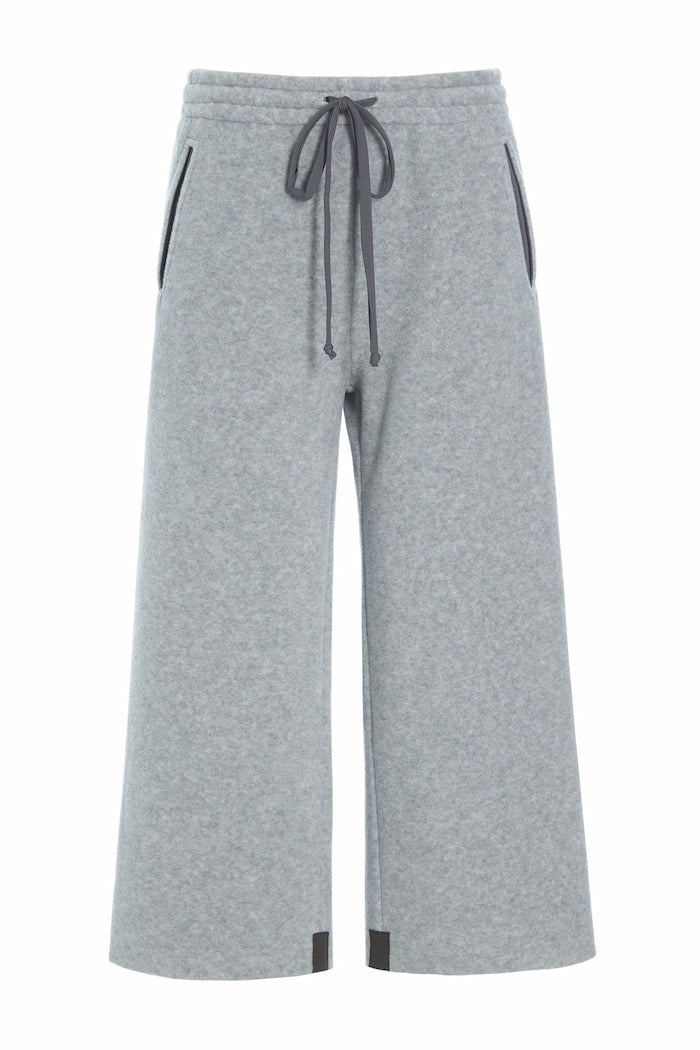 HENRIETTE STEFFENSEN COPENHAGEN FLARE TROUSERS 3/4 LENGTH - 2115 BUKSER LIGTH GREY 876