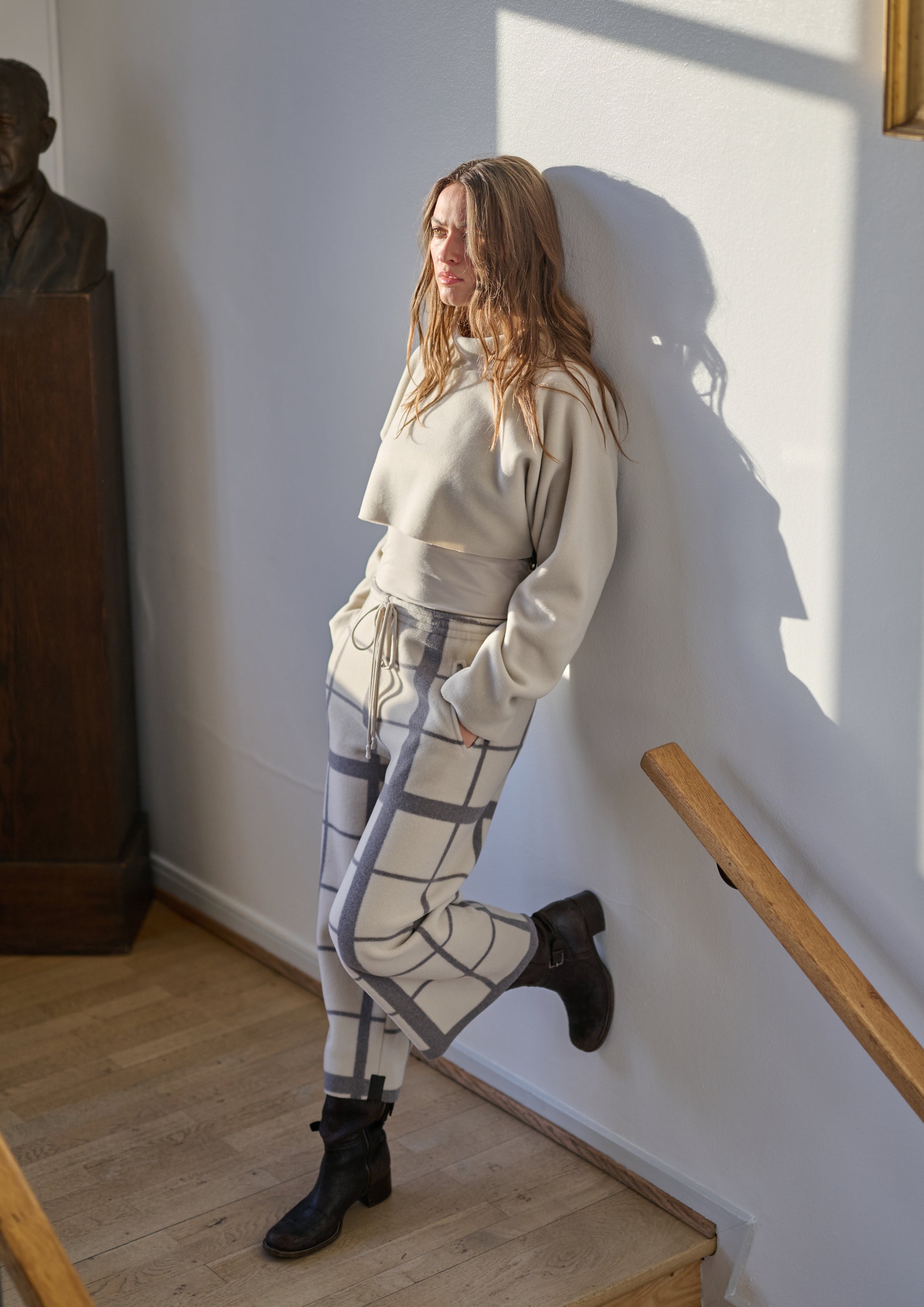 HENRIETTE STEFFENSEN COPENHAGEN FLARE TROUSERS 3/4 LENGTH - 2115P BUKSER CLAN PRINT KIT 780