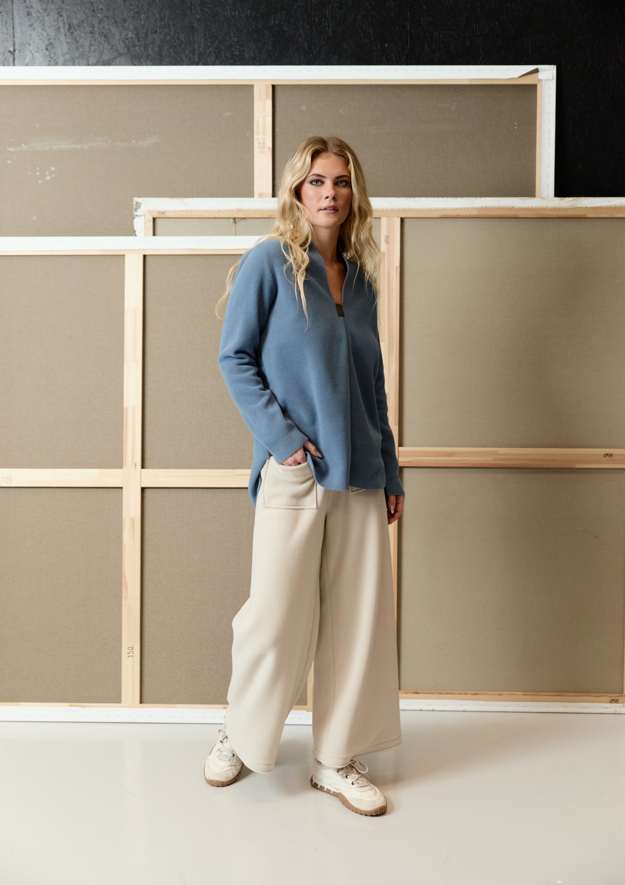 HENRIETTE STEFFENSEN COPENHAGEN FLARE TROUSERS 3/4 LENGTH - 2124 BUKSER KIT 831