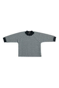FLEECE BLOUSE BABY - 107 - STRIPES B&W