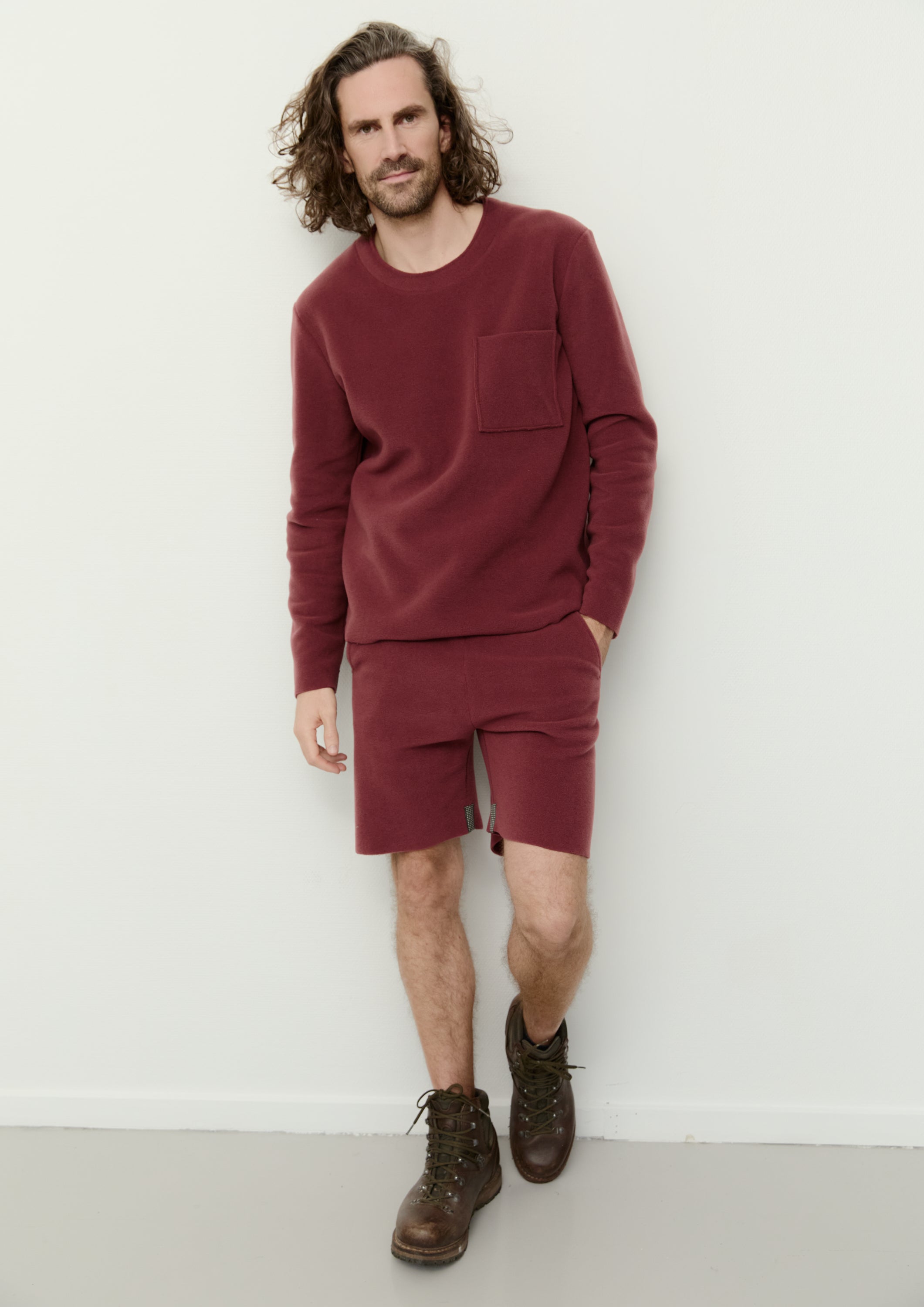 CARL BY STEFFENSEN COPENHAGEN FLEECE SHORTS - 1011C BUKSER BORDEAUX 474