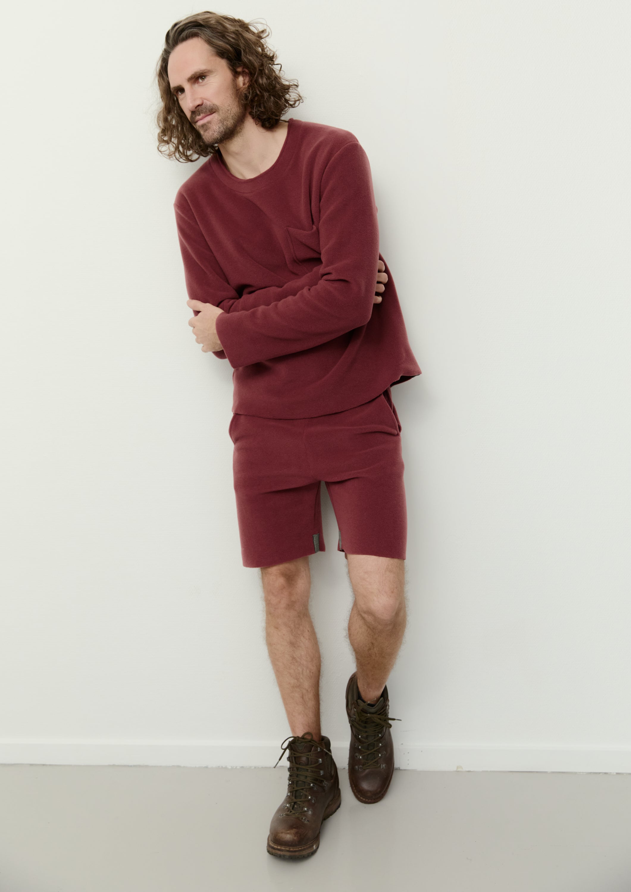CARL BY STEFFENSEN COPENHAGEN FLEECE SHORTS - 1011C BUKSER BORDEAUX 474