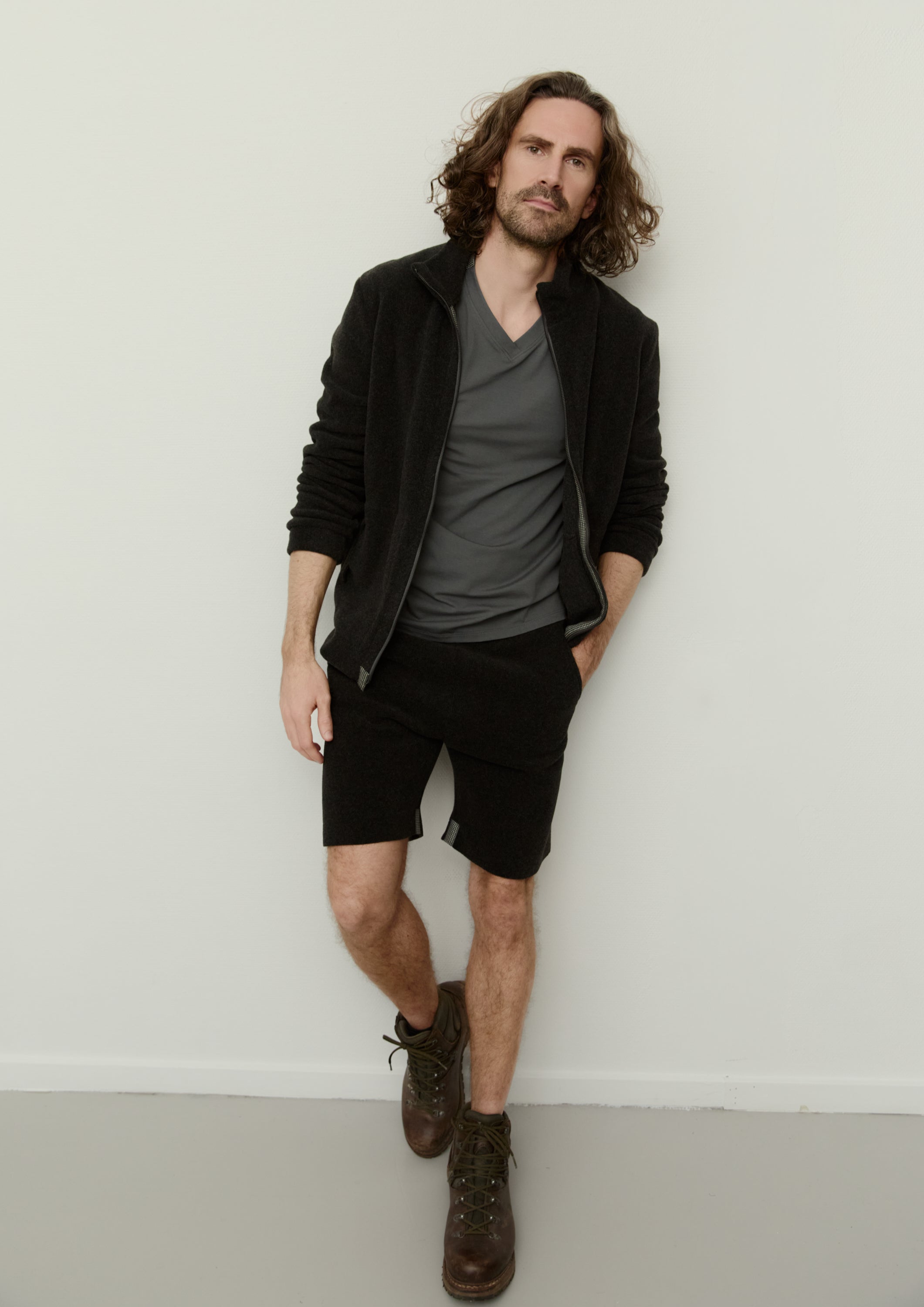 CARL BY STEFFENSEN COPENHAGEN FLEECE SHORTS - 1011C BUKSER SOFT BLACK 914