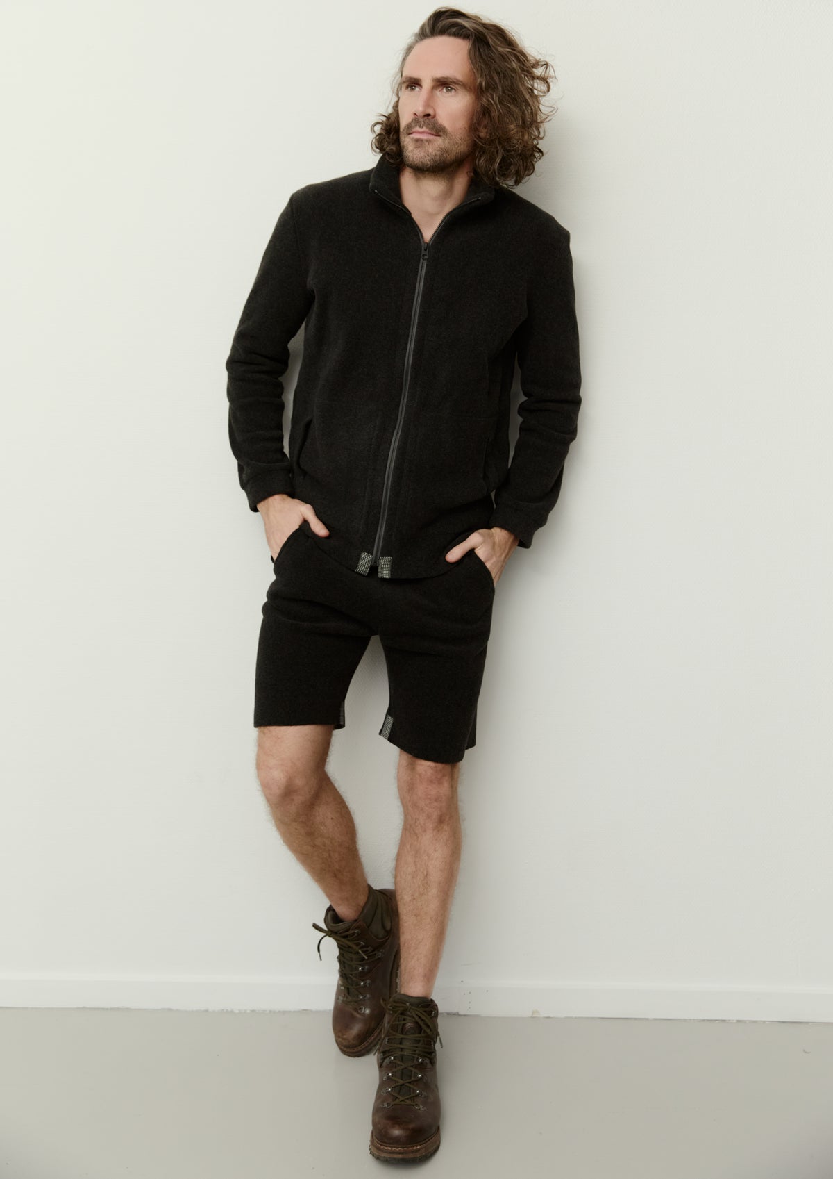 CARL BY STEFFENSEN COPENHAGEN FLEECE SHORTS - 1011C BUKSER SOFT BLACK 914