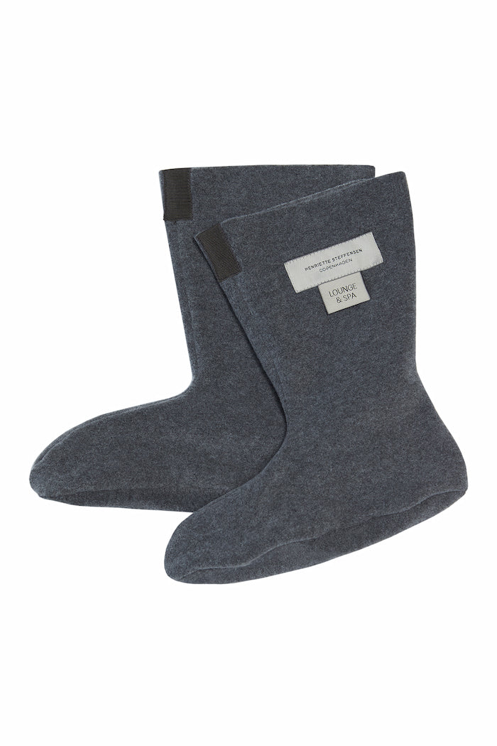 HENRIETTE STEFFENSEN COPENHAGEN FLEECE SOCKS WOMEN - 4090 L & S ACCESSORIES GREY 905