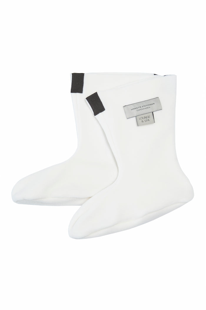 HENRIETTE STEFFENSEN COPENHAGEN FLEECE SOCKS WOMEN - 4090 L & S ACCESSORIES OFF WHITE 802