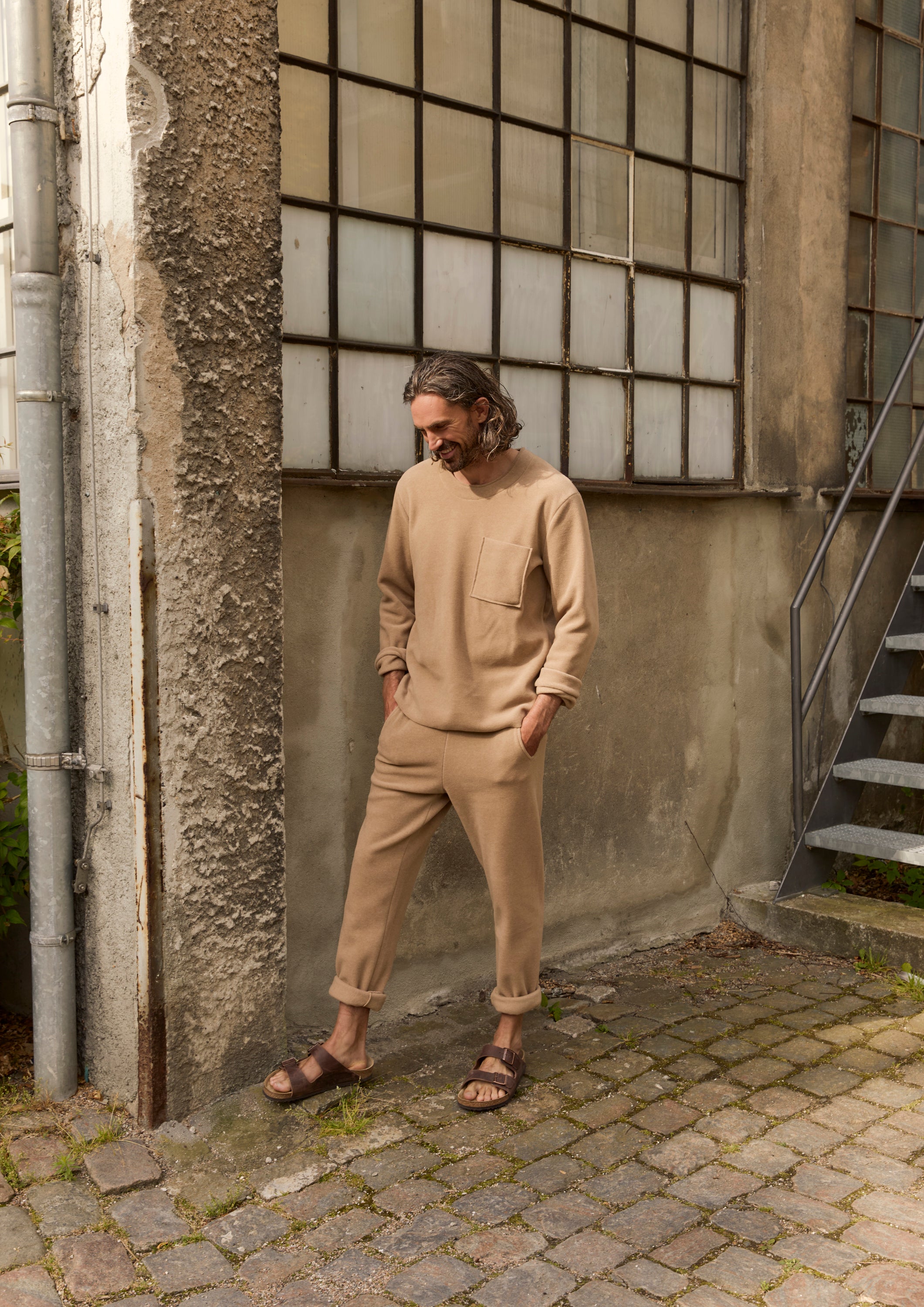 CARL BY STEFFENSEN COPENHAGEN FLEECE TROUSERS - 1051C BUKSER CAMEL 815