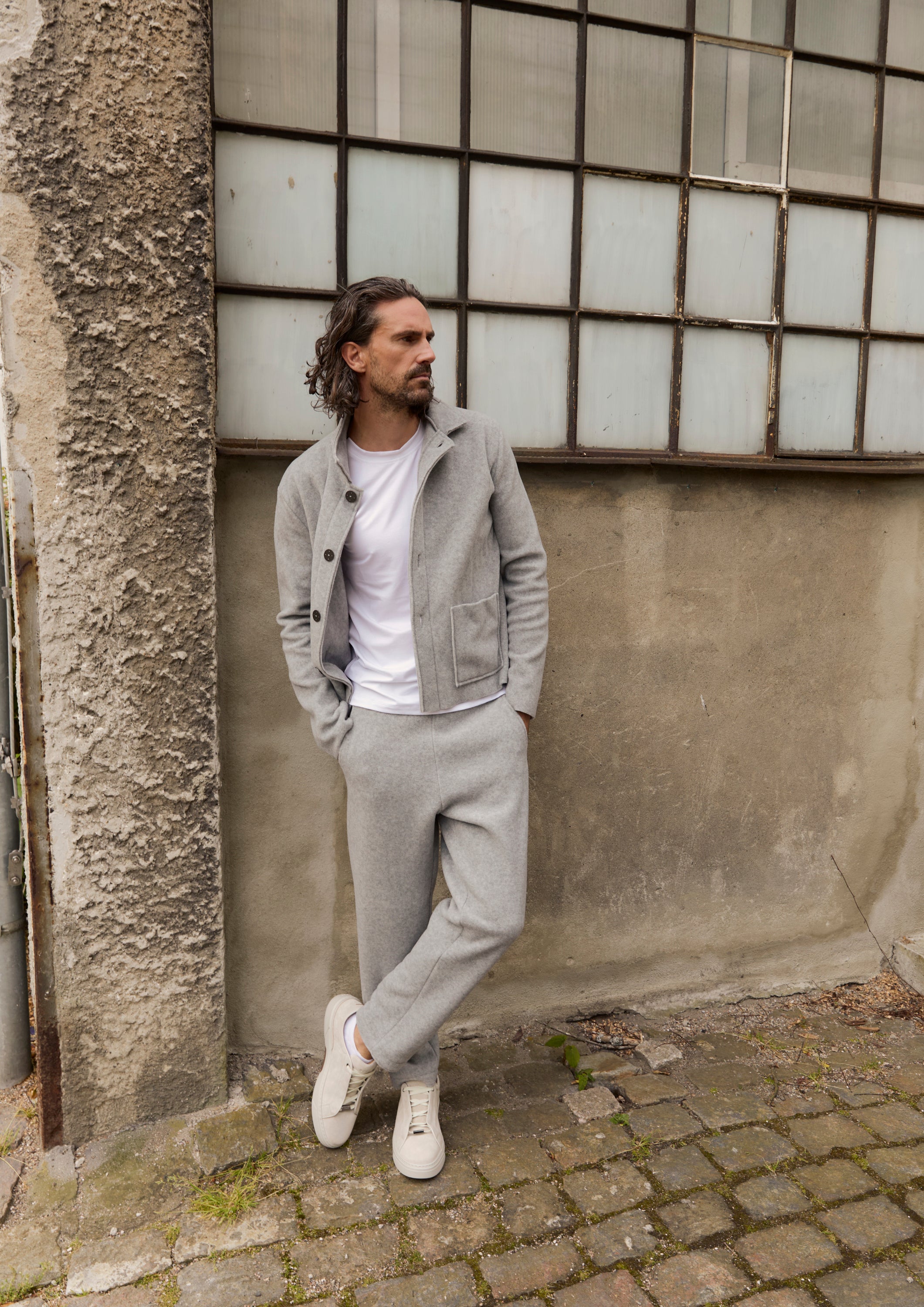 CARL BY STEFFENSEN COPENHAGEN FLEECE TROUSERS - 1051C BUKSER LIGHT GREY 876