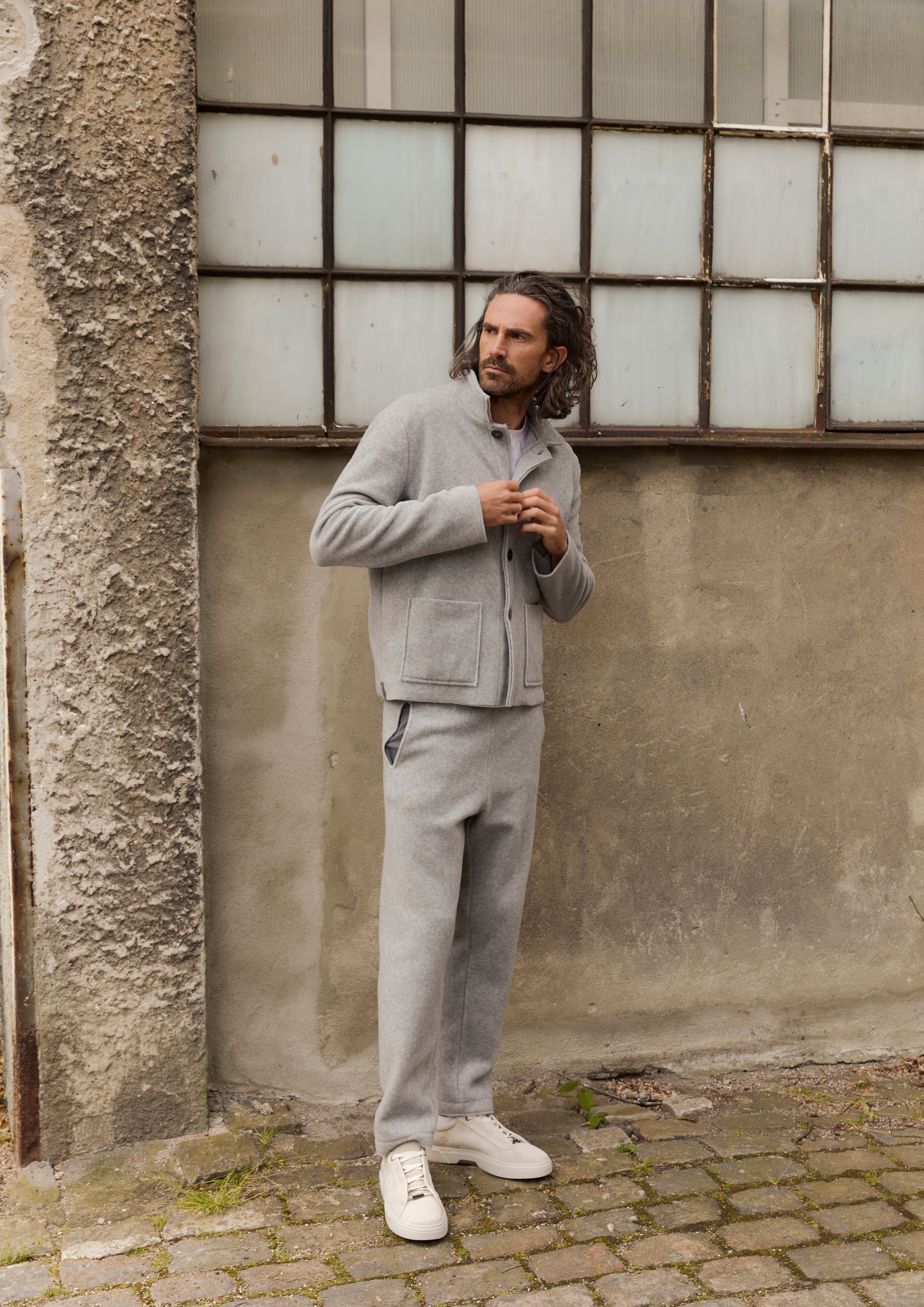 CARL BY STEFFENSEN COPENHAGEN FLEECE TROUSERS - 1051C BUKSER LIGHT GREY 876