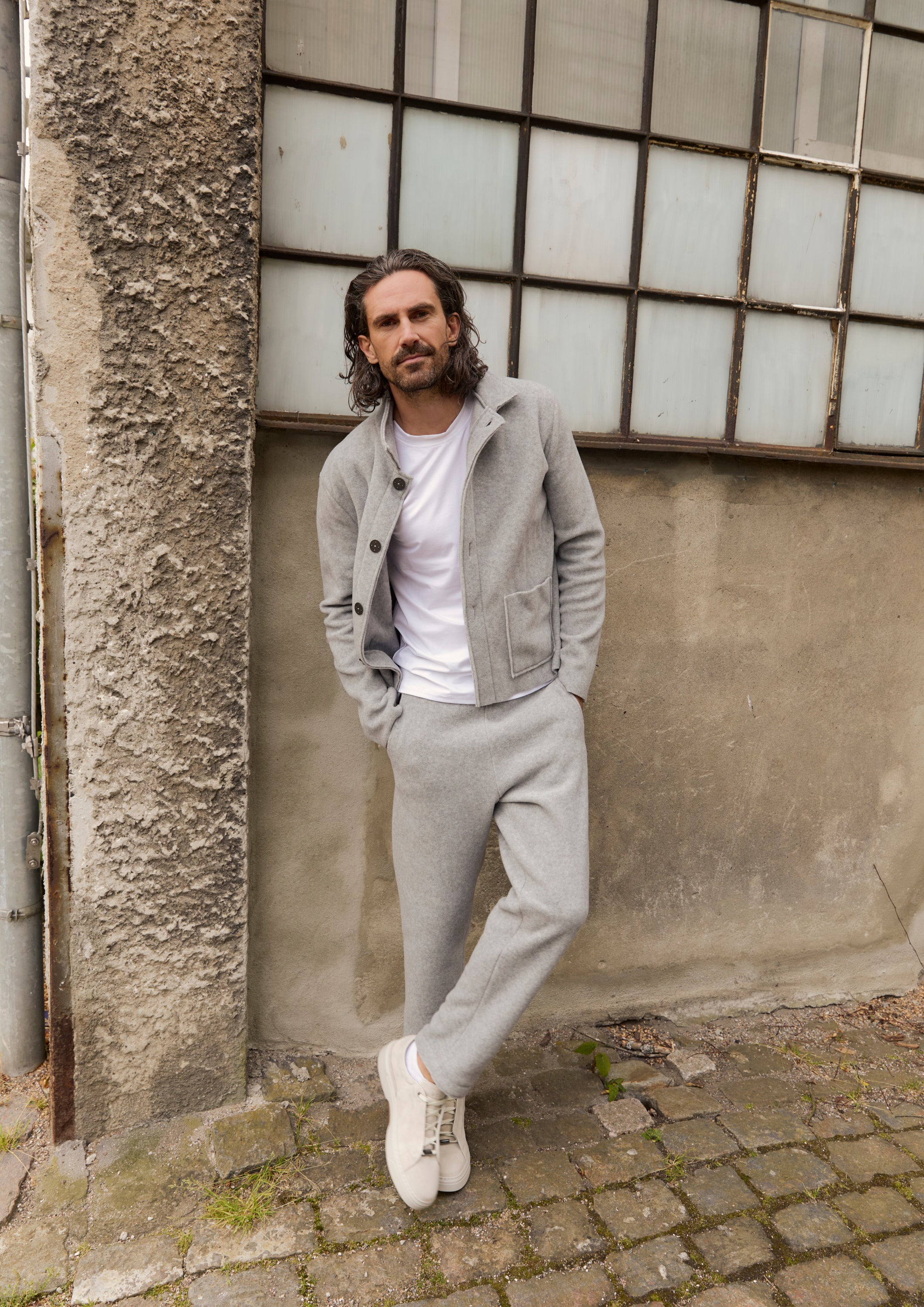 CARL BY STEFFENSEN COPENHAGEN FLEECE TROUSERS - 1051C BUKSER LIGHT GREY 876