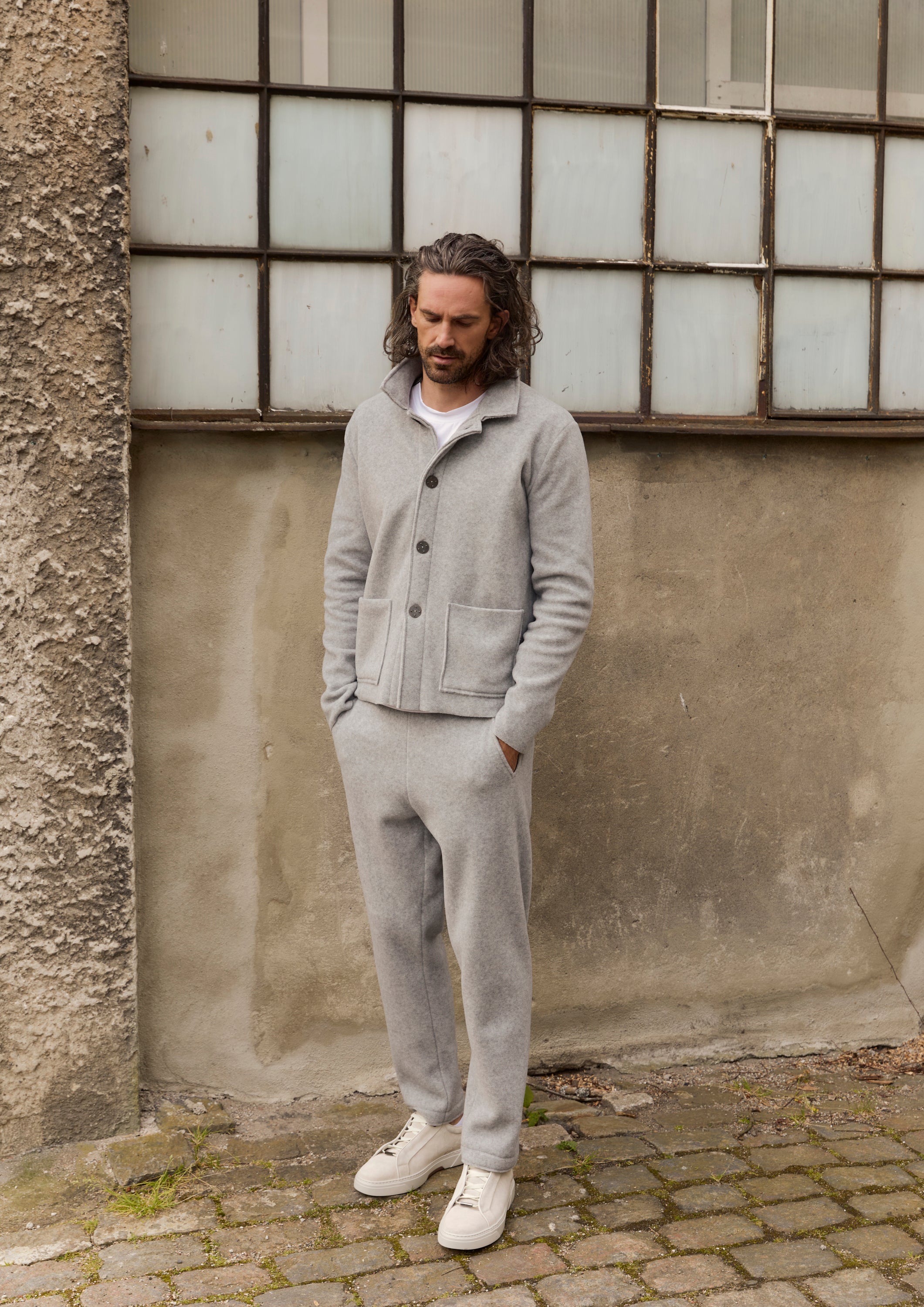 CARL BY STEFFENSEN COPENHAGEN FLEECE TROUSERS - 1051C BUKSER LIGHT GREY 876