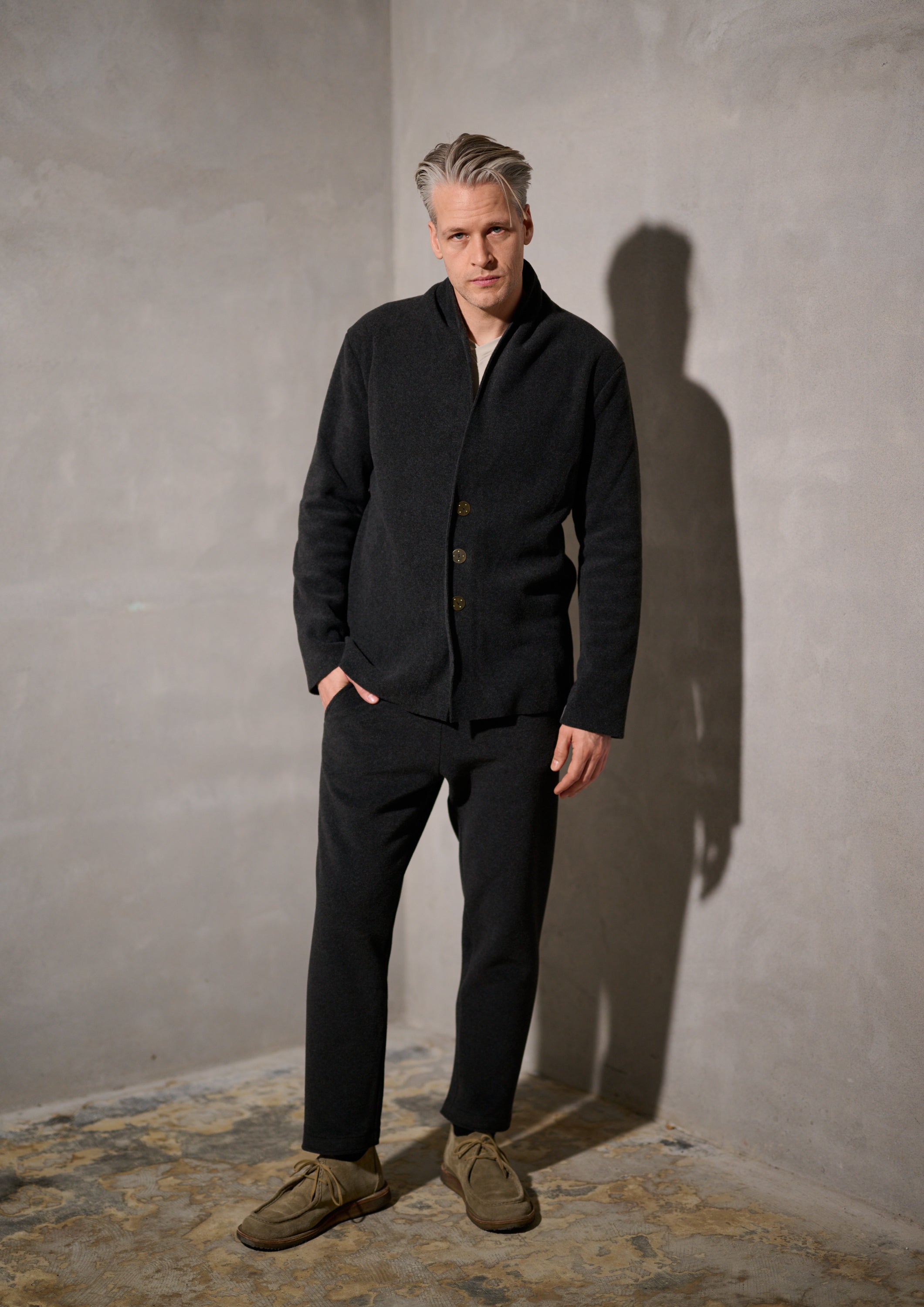 CARL BY STEFFENSEN COPENHAGEN FLEECE TROUSERS - 1051C BUKSER SOFT BLACK 914