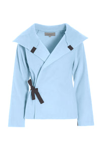 FLEECE WRAP CARDIGAN - 7146 - BABY BLUE