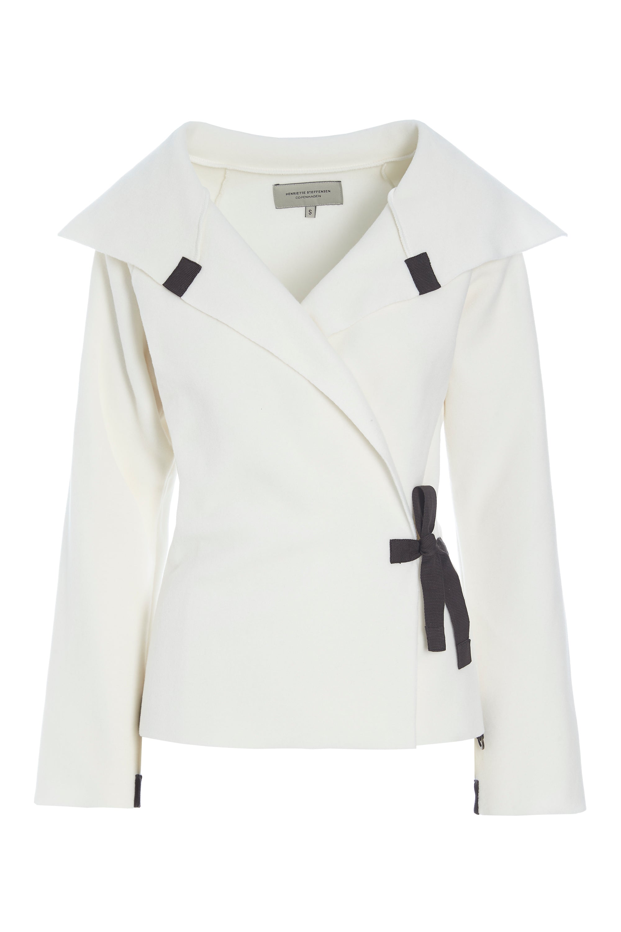 HENRIETTE STEFFENSEN COPENHAGEN FLEECE WRAP CARDIGAN - 7146 CARDIGANS OFF WHITE 802