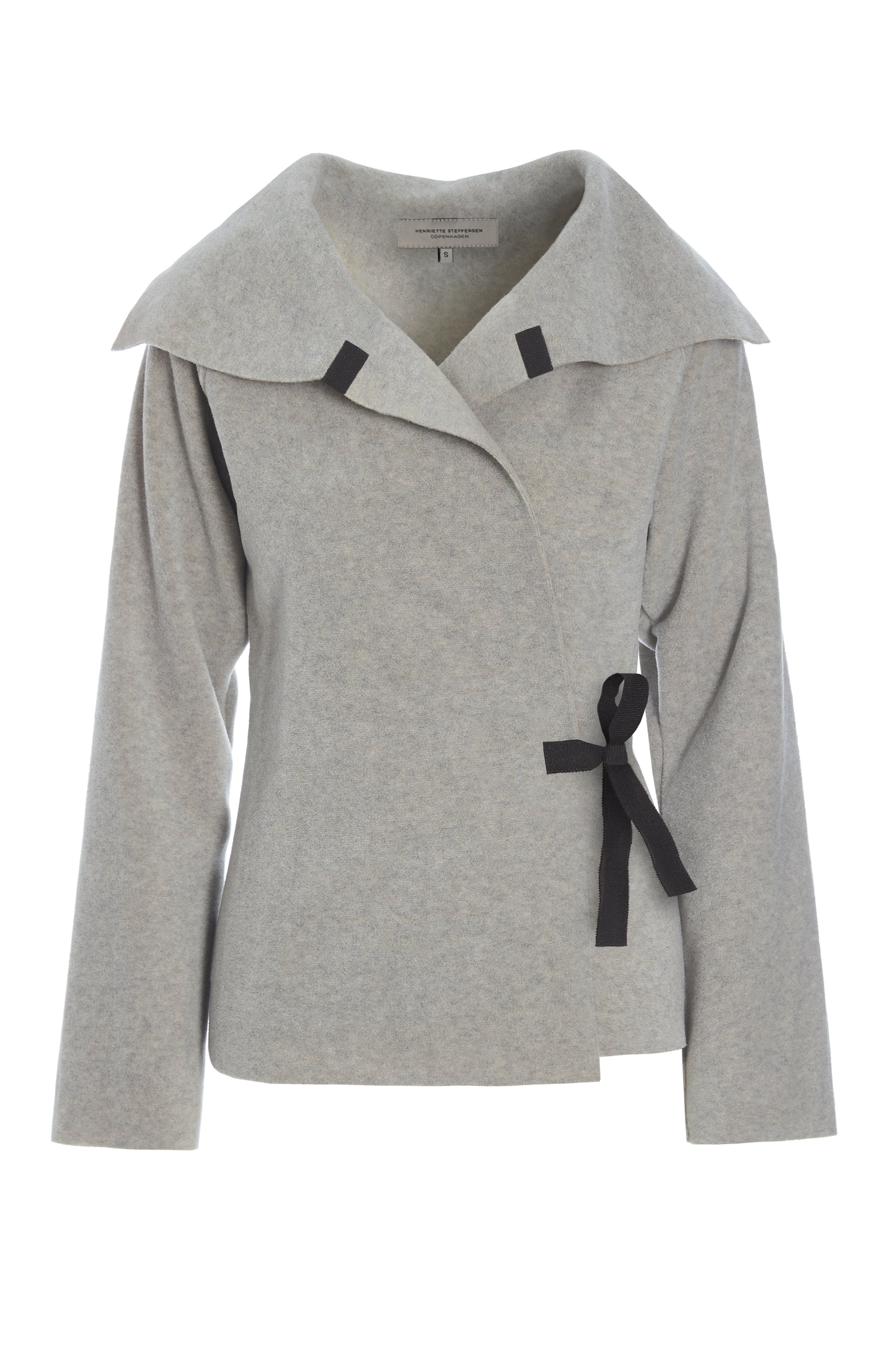 HENRIETTE STEFFENSEN COPENHAGEN FLEECE WRAP CARDIGAN - 7146 CARDIGANS SAND 805