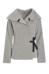 FLEECE WRAP CARDIGAN - 7146 - SAND