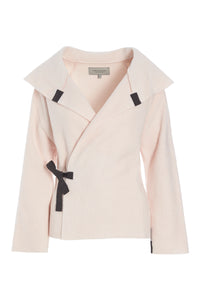 FLEECE WRAP CARDIGAN - 7146 - SOFT ROSE