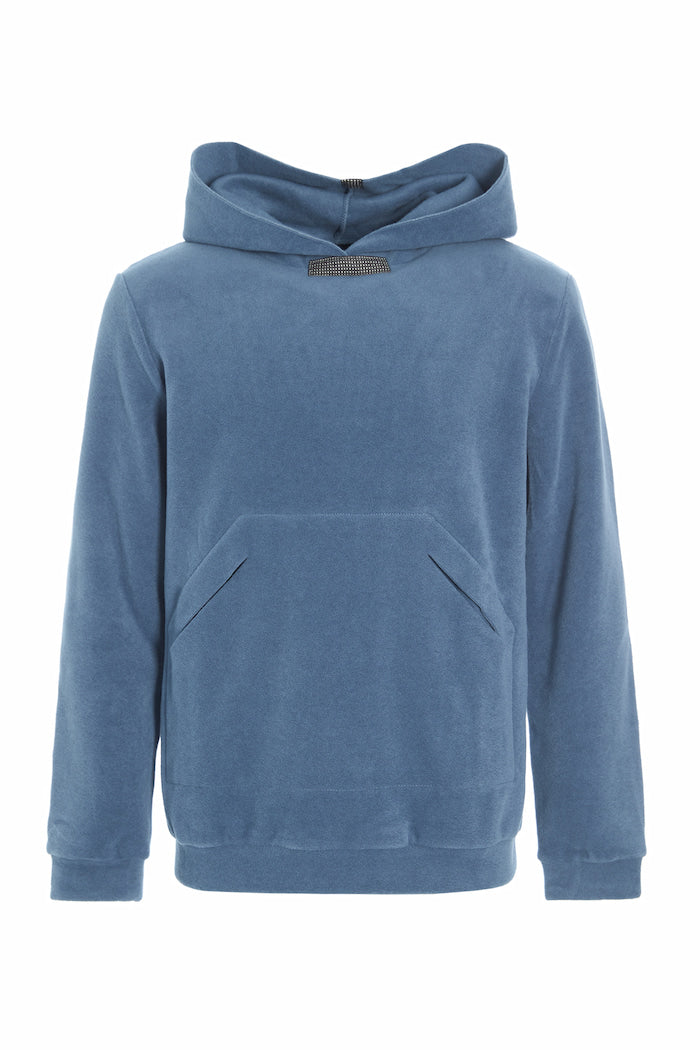 CARL BY STEFFENSEN COPENHAGEN HOODIE - 1023C BLOUSES & SWEATERS DUSTY BLUE 794