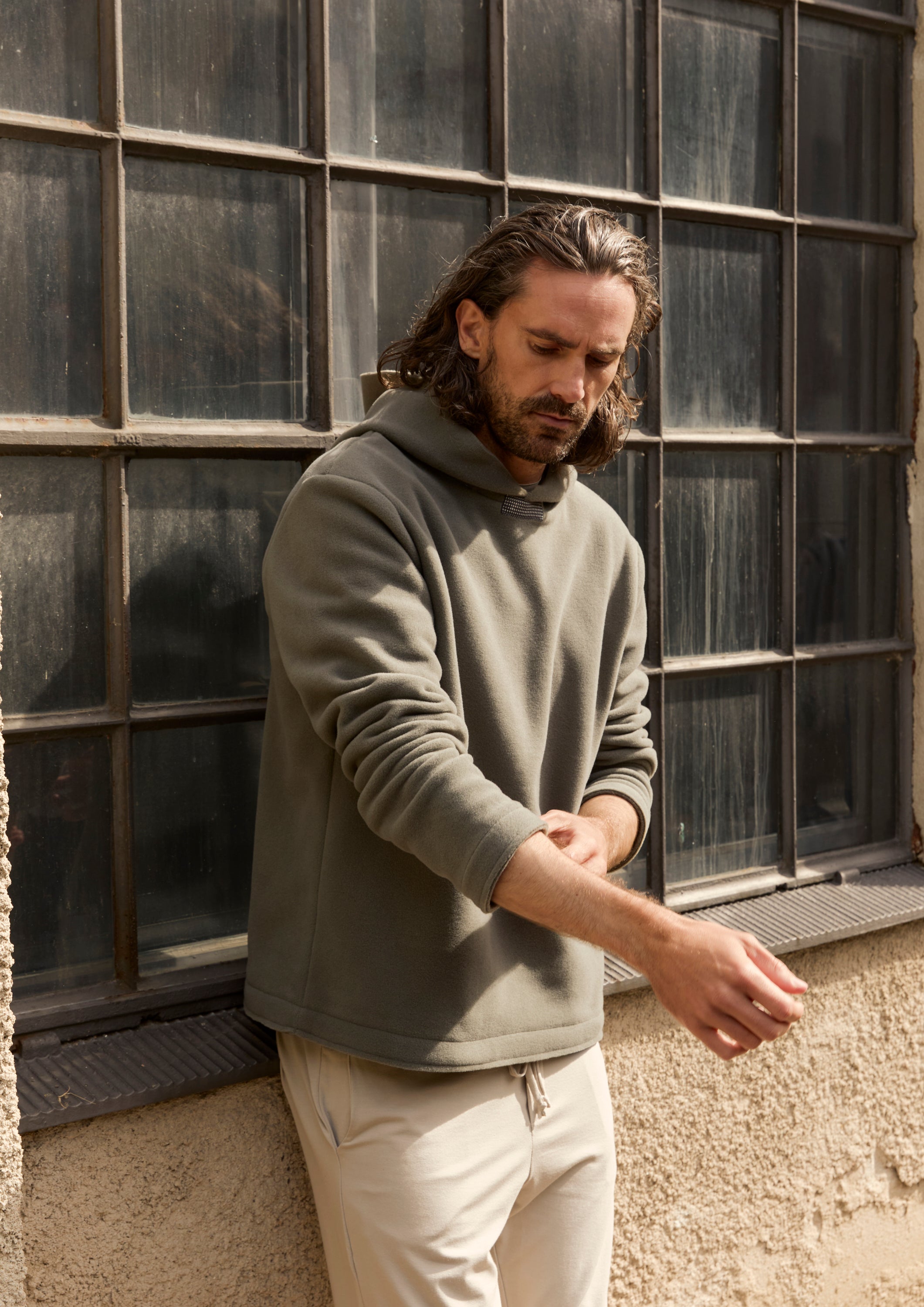 CARL BY STEFFENSEN COPENHAGEN HOODIE - 1059C BLOUSES & SWEATERS DUSTY GREEN 609