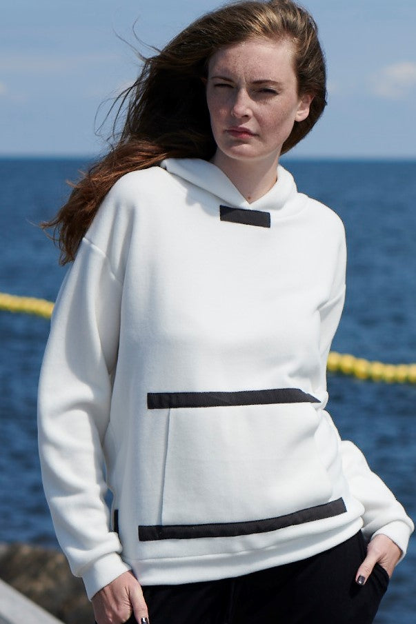 HENRIETTE STEFFENSEN COPENHAGEN HOODIE - 1344 SWEATERS fleece OFF WHITE 802