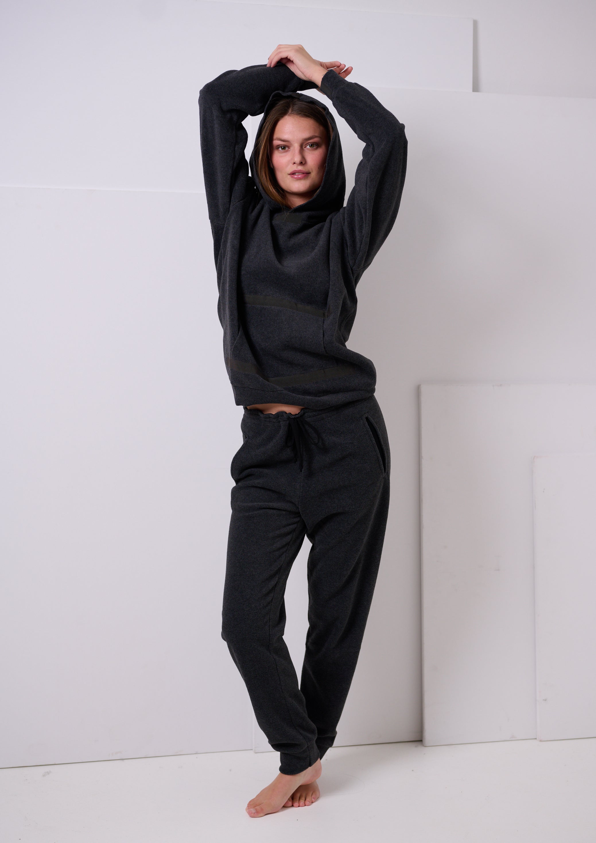 HENRIETTE STEFFENSEN COPENHAGEN HOODIE - 1344 SWEATERS fleece SOFT BLACK 914