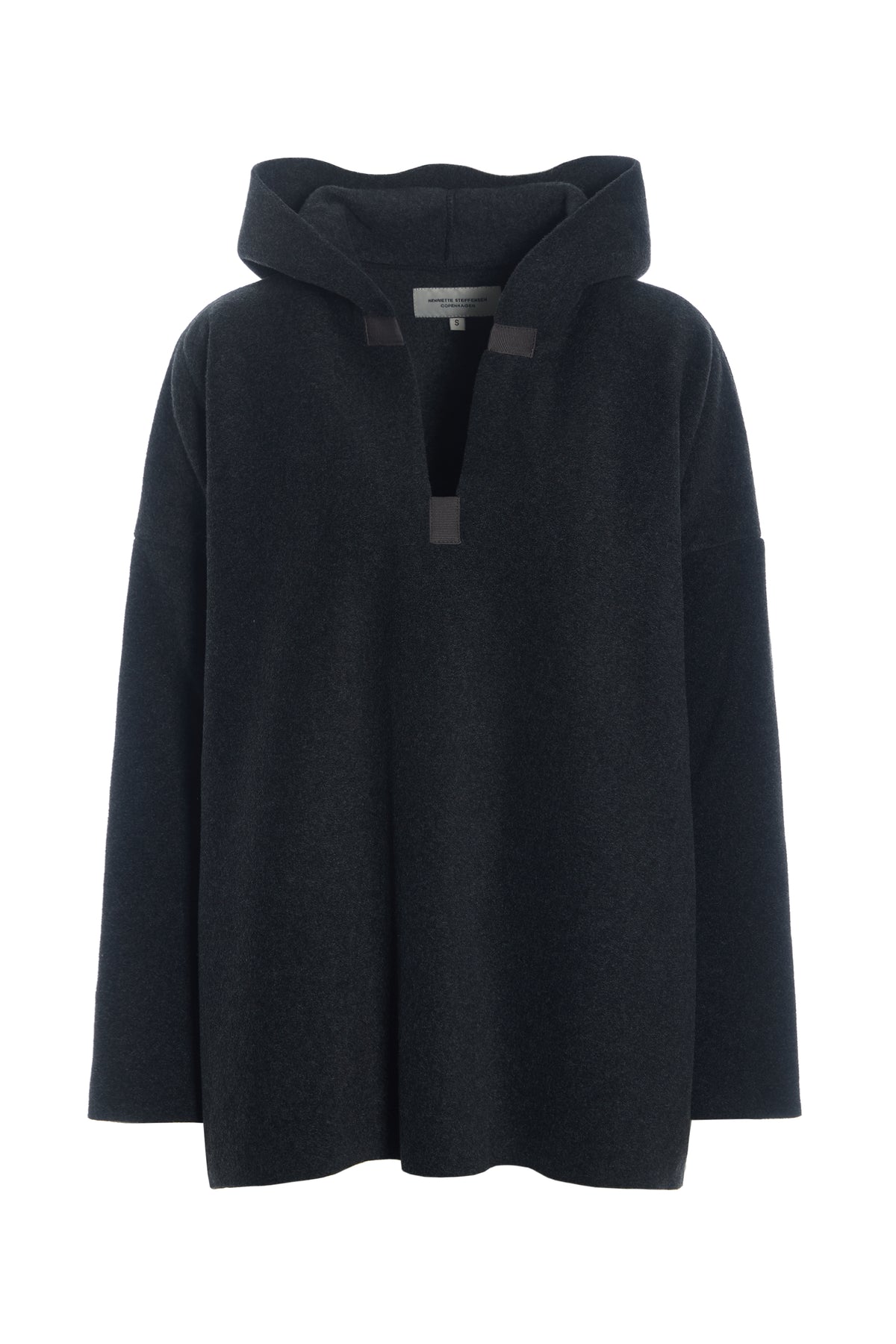 HENRIETTE STEFFENSEN COPENHAGEN HOODIE - 1413 BLUSER SOFT BLACK 914