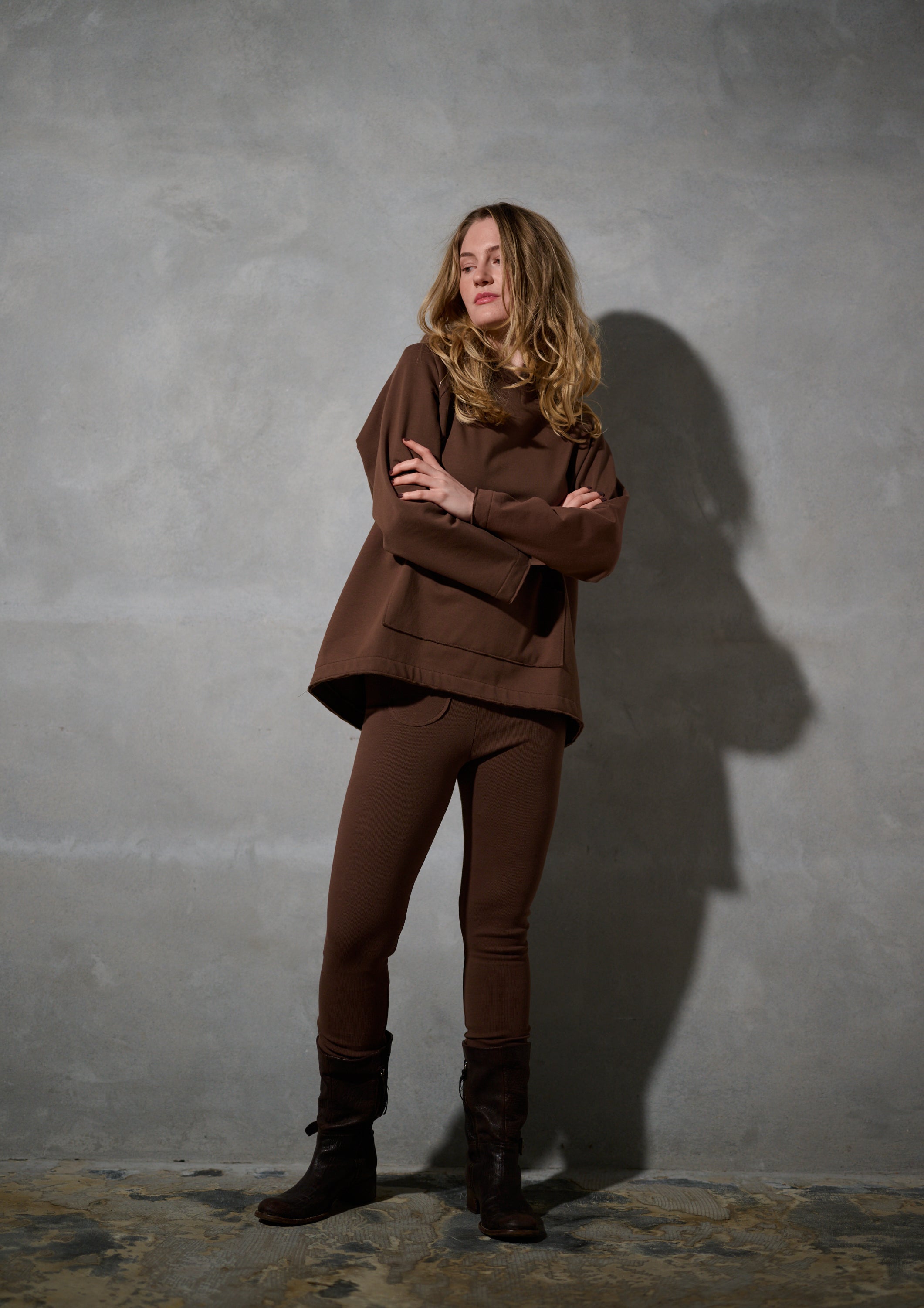 HENRIETTE STEFFENSEN COPENHAGEN HOODIE - 71015 HOODIES CHOCOLATE 844