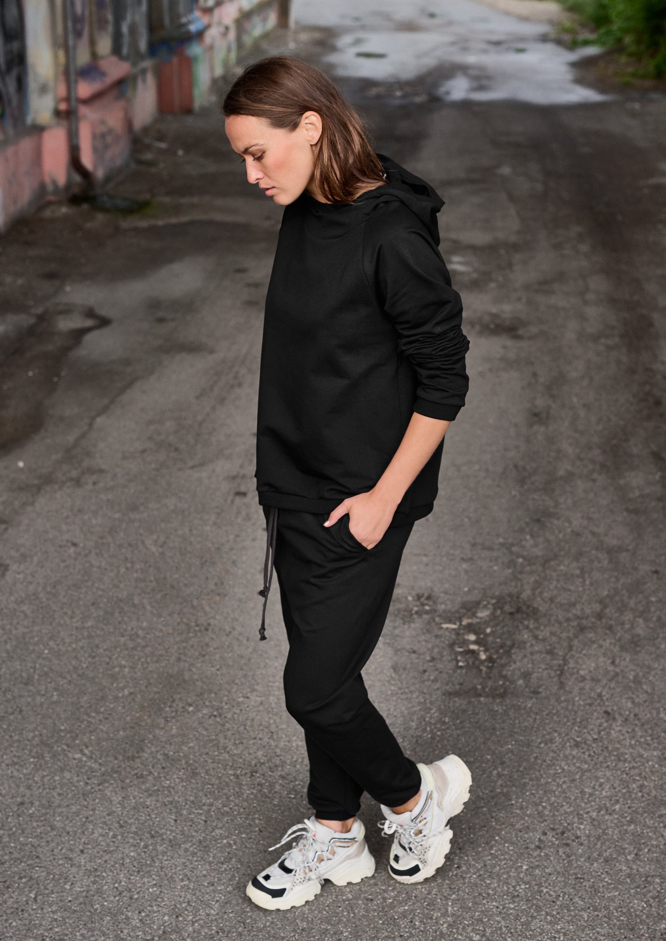 HENRIETTE STEFFENSEN COPENHAGEN HOODIE - 71604 HOODIES BLACK 900