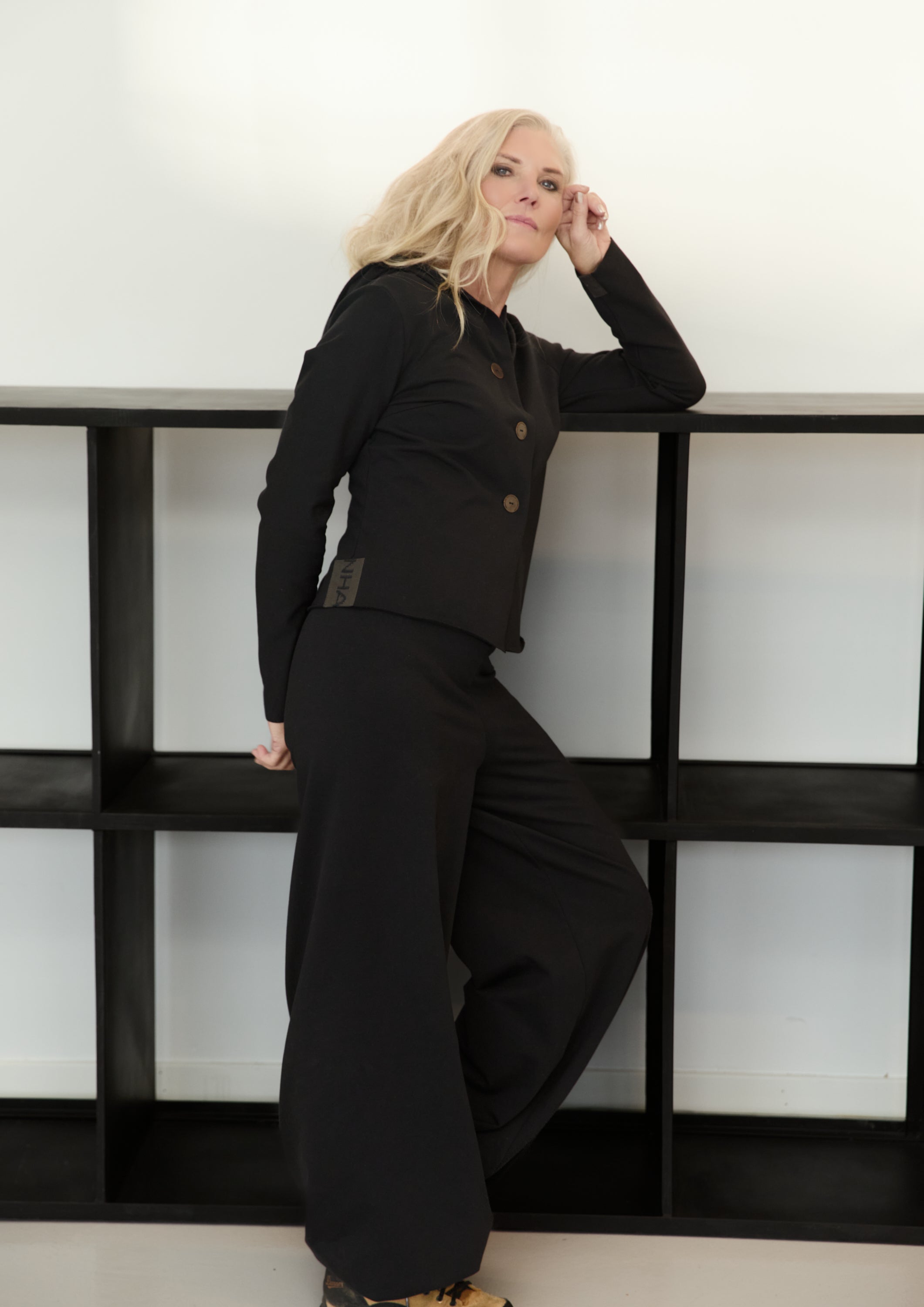 HENRIETTE STEFFENSEN COPENHAGEN HOODIE BLOUSE - 71021 BLUSER BLACK 900