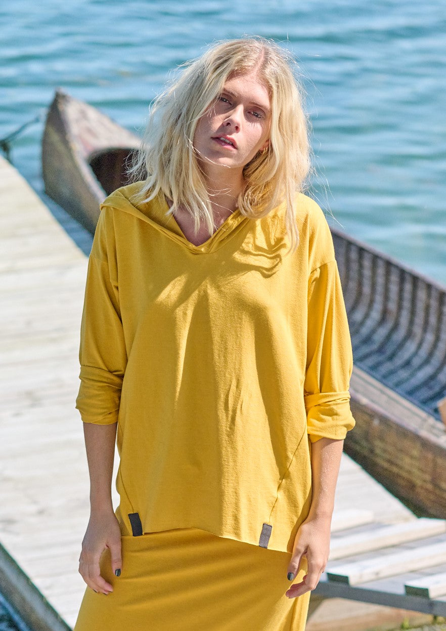 HENRIETTE STEFFENSEN COPENHAGEN HOODIE BLOUSE - 96067 HOODIES SAFRAN 701